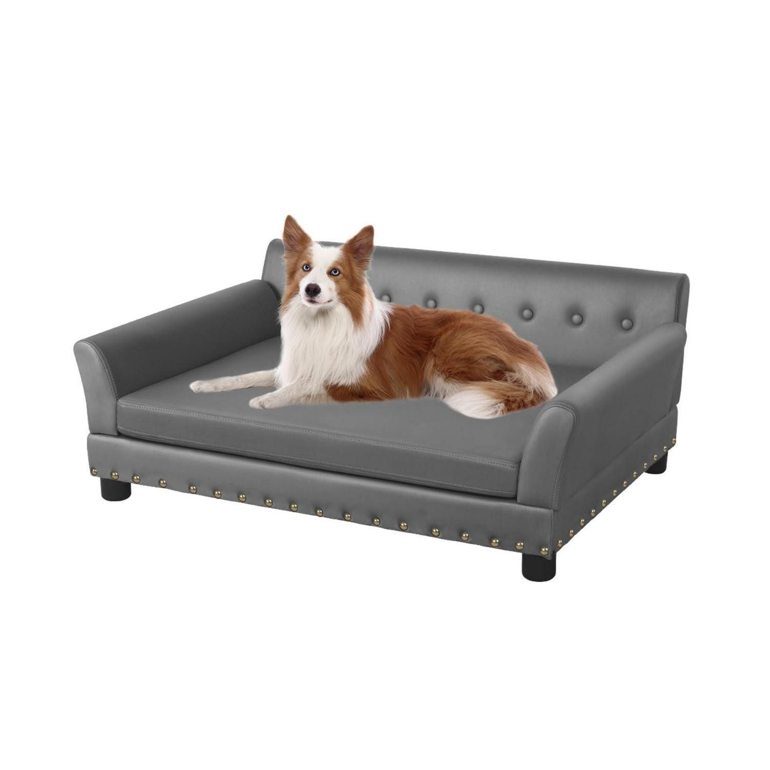 LuxusKollektion Tiersofa Hundesofa Orthopädisch Grau XL