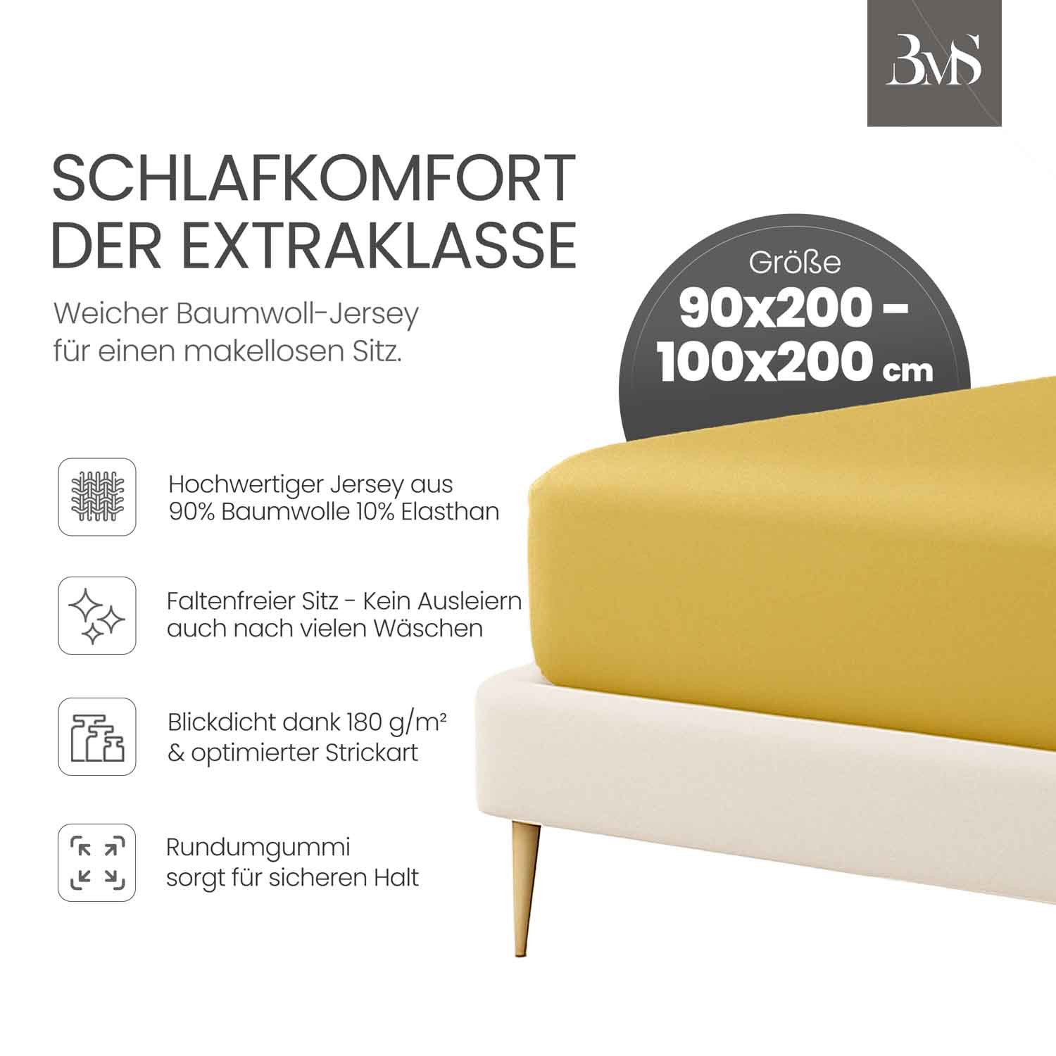 BETTWAESCHE-MIT-STIL Spannbettlaken Jersey Spannbettlaken, Matratzenhöhe bi günstig online kaufen