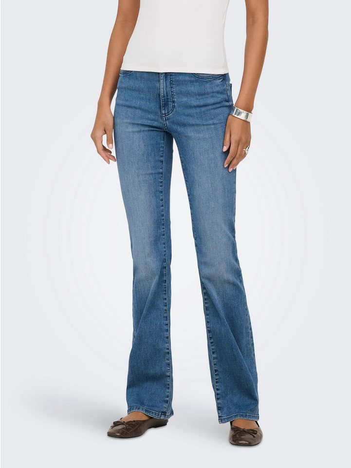 ONLY Bootcut-Jeans ONLWAUW HW FLARED DNM TAI475 Baumwollmischung