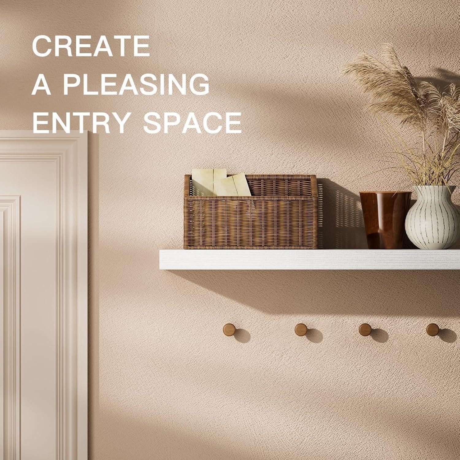 LuxusKollektion Deko-Wandregal Wandregal 60cm weiß 2er-Set Schweberegal modern für Schlafzimmer Küche