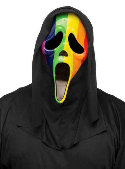 Fun World Verkleidungsmaske Scream - Ghostface Pride Maske, Die ikonische Scream Maske in Regenbogenfarben