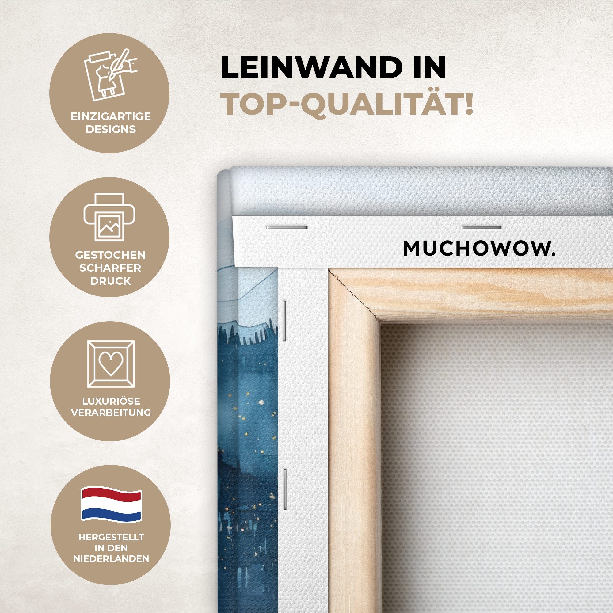 OneMillionCanvasses® Leinwandbild Landschaft - Blau - günstig online kaufen