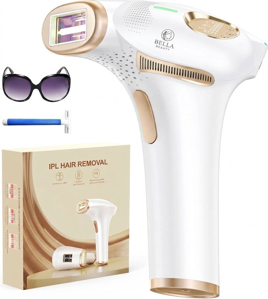 BELLABEAUTY IPL-Haarentferner IPL Laser, IPL Haarentfernungsgerät, 999,999 Lichtimpulse, Laser für Frauen, Damengeschenk, Hochwertige Verarbeitung