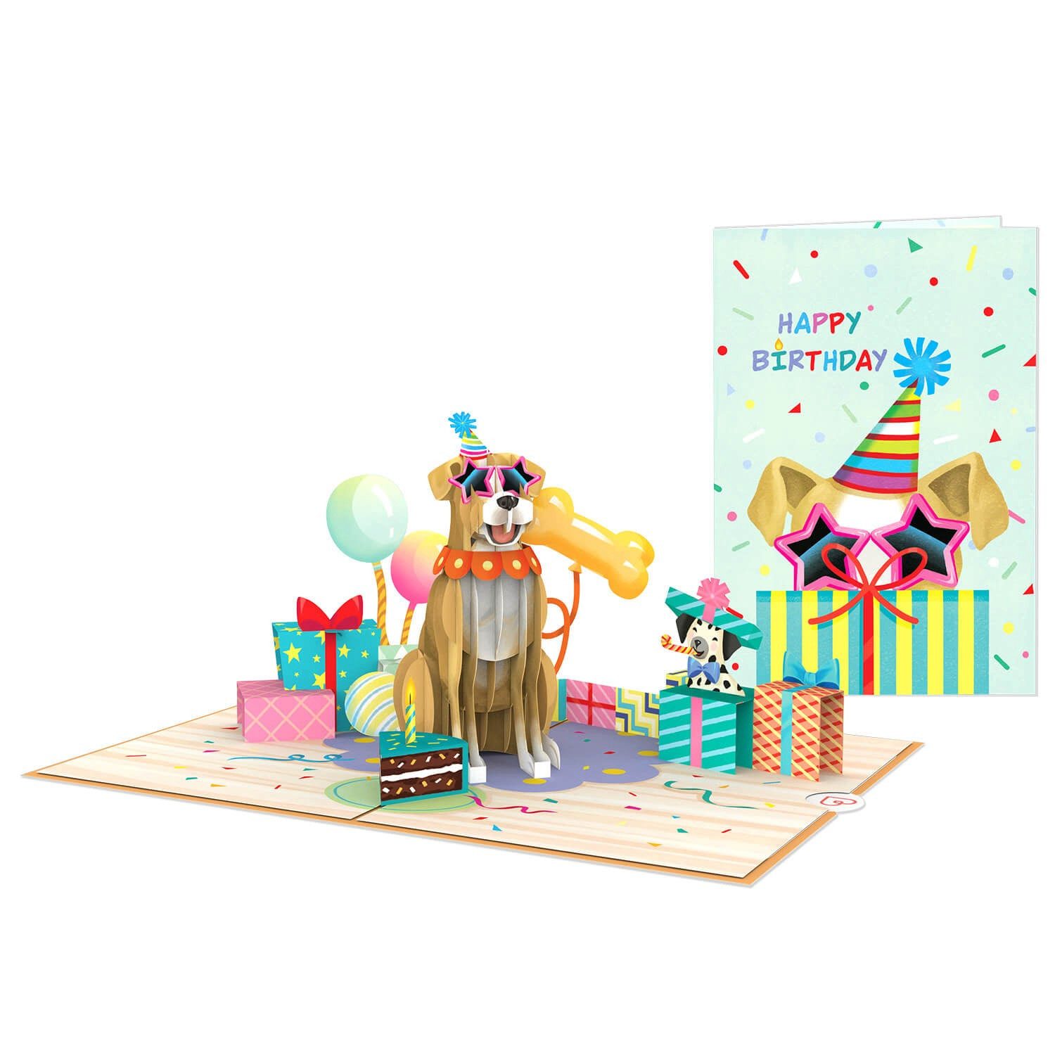 papercrush Geburtstagskarte Geburtstagshund Pop-Up Karte