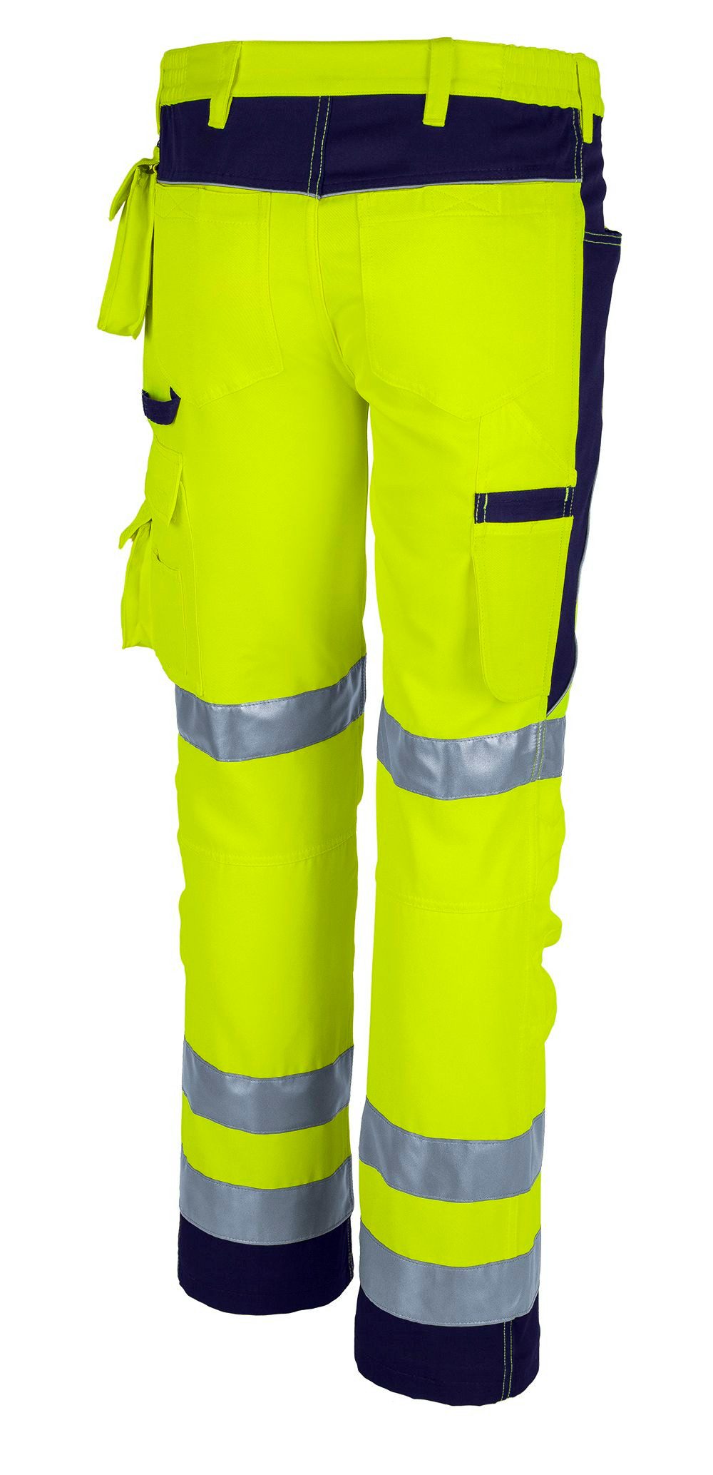 Qualitex Workwear Arbeitsbundhose reflektierende PROfessionals Warnschutz-Bundhose (faserverstätkt) (1-tlg) Arbeitshose mit 13 Taschen - Strapazierfähig - mit Zertifizierung