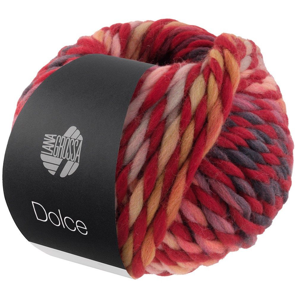 LANA GROSSA DOLCE Häkelwolle, 50 m (Dickes, locker verzwirnt Merino-Dochtgarn mit Mouliné-Effekt), 100 g