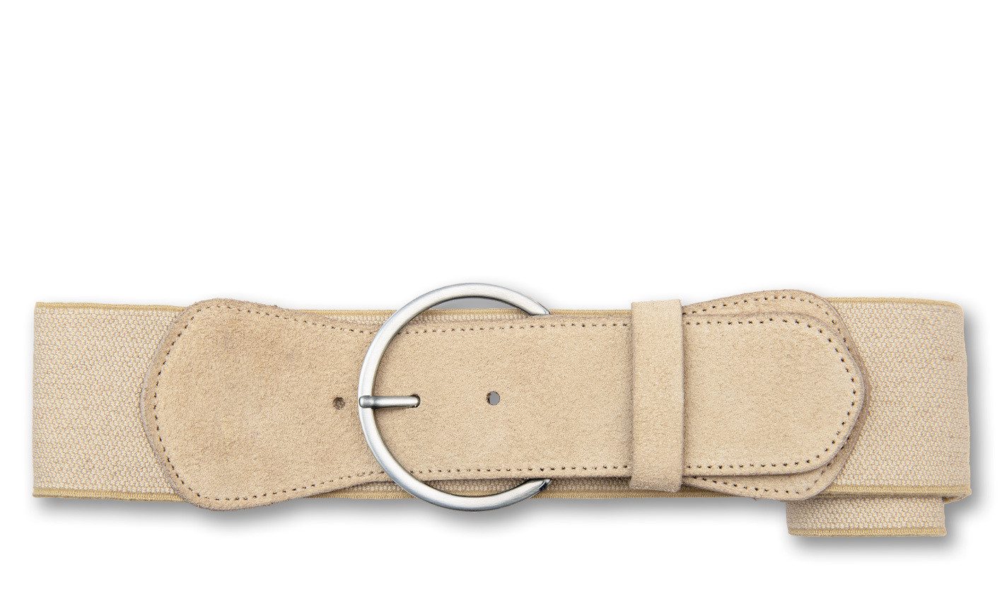 BERND GÖTZ Taillengürtel Taillengürtel mit Stretch und großer silberner Ringschließe