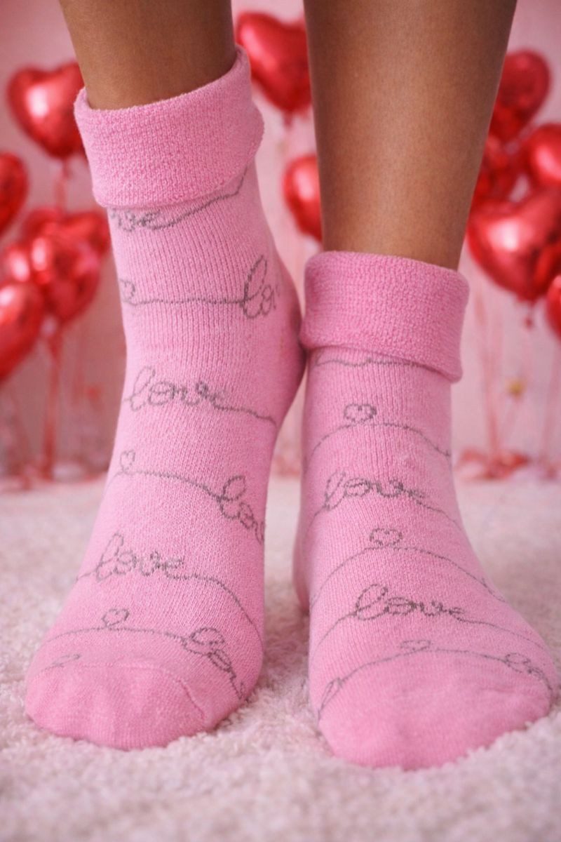 Thermosocken Socken socks aus Frottee Strümpfe Haussocken für Damen Mädchen