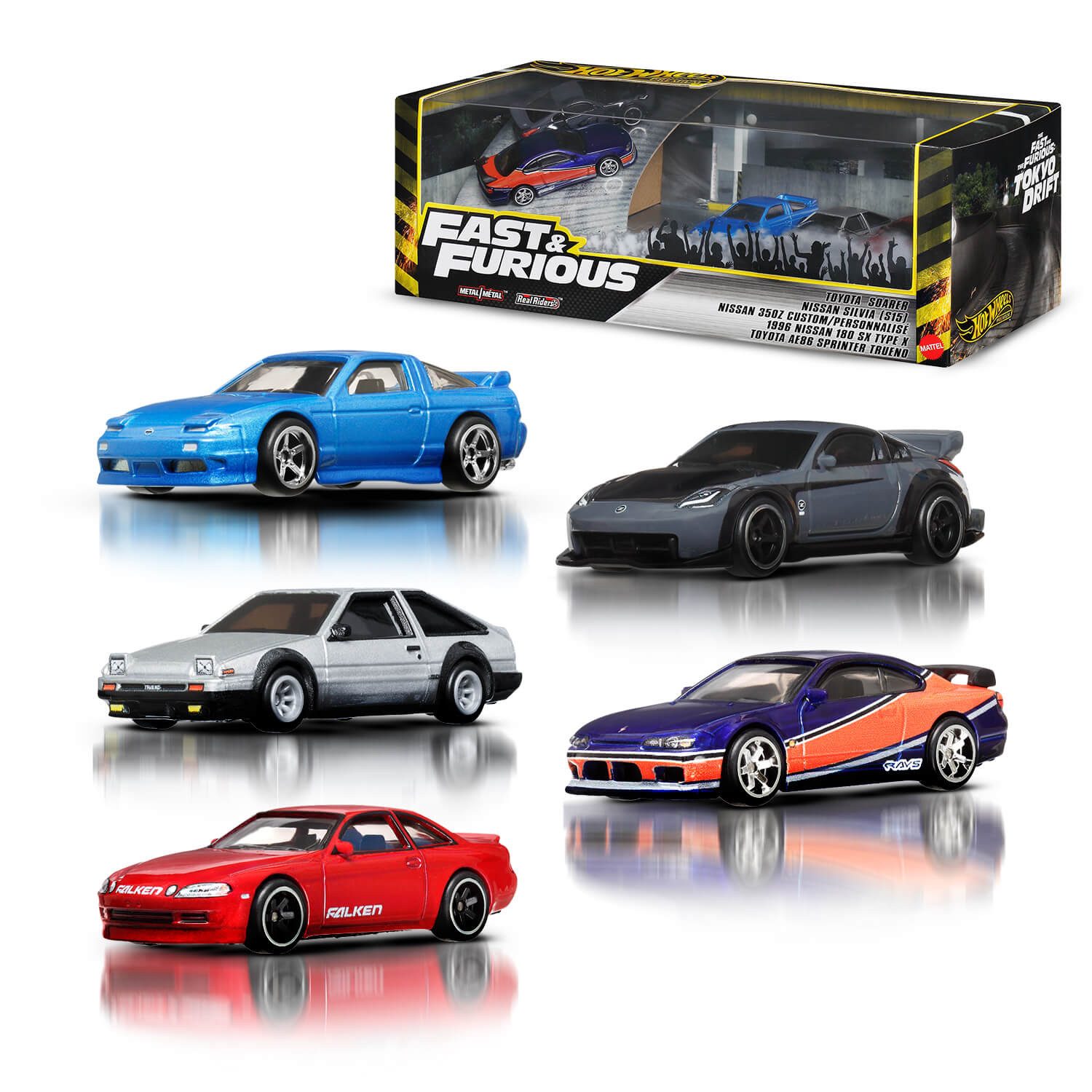 Mattel® Spielzeug-Auto Mattel JFL99 - Hot Wheels Premium Fast & Furious Bundle