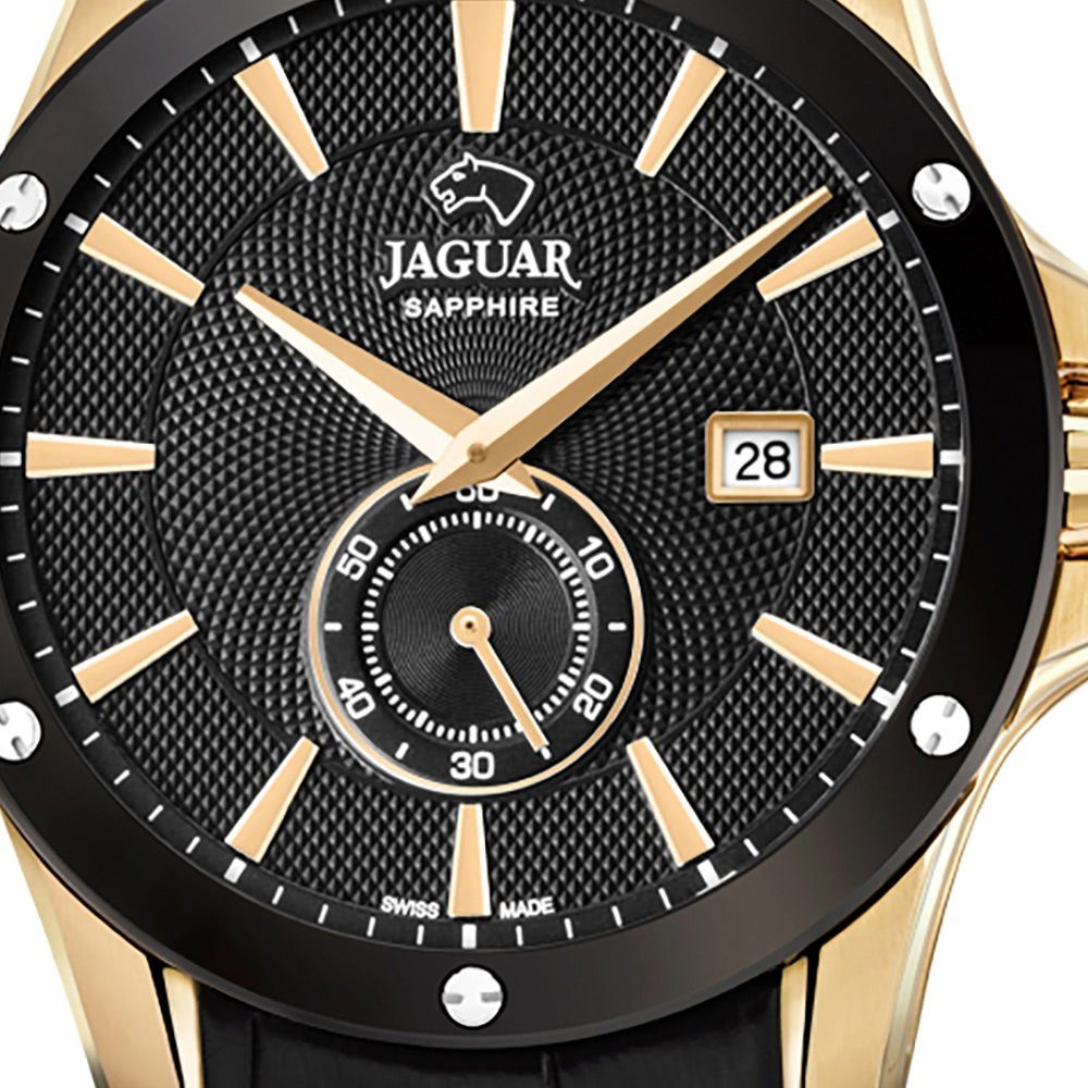 Jaguar Schweizer Uhr Acamar, J881/1, goldene Zeiger und Indizes