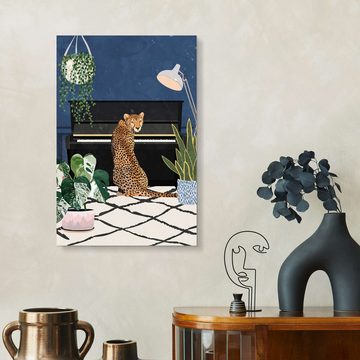 Posterlounge Forex-Bild Sarah Manovski, Gepard im Klavierzimmer, Mädchenzimmer Illustration