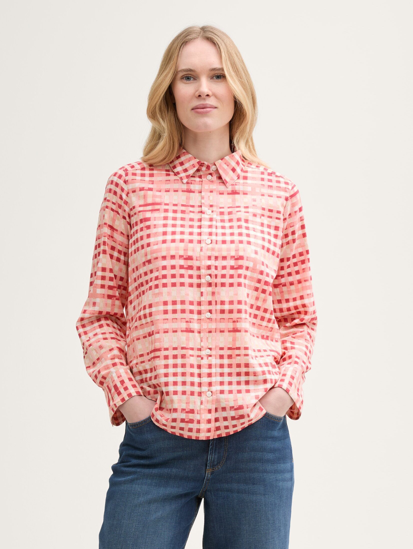 TOM TAILOR Langarmbluse Bluse mit Muster günstig online kaufen