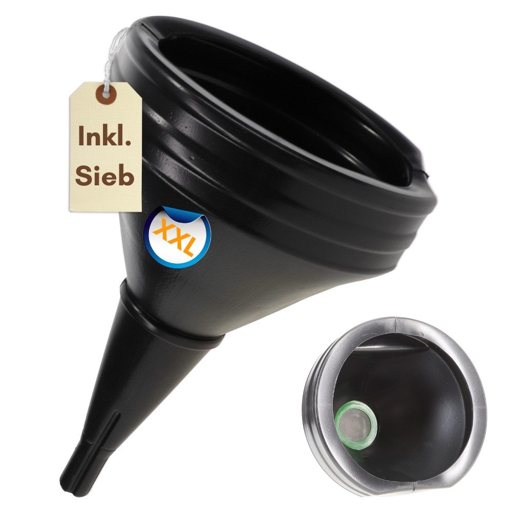 GarPet Öltrichter Trichter Auto Groß mit Sieb Einfülltrichter XXL Öltrichter Werkstatt