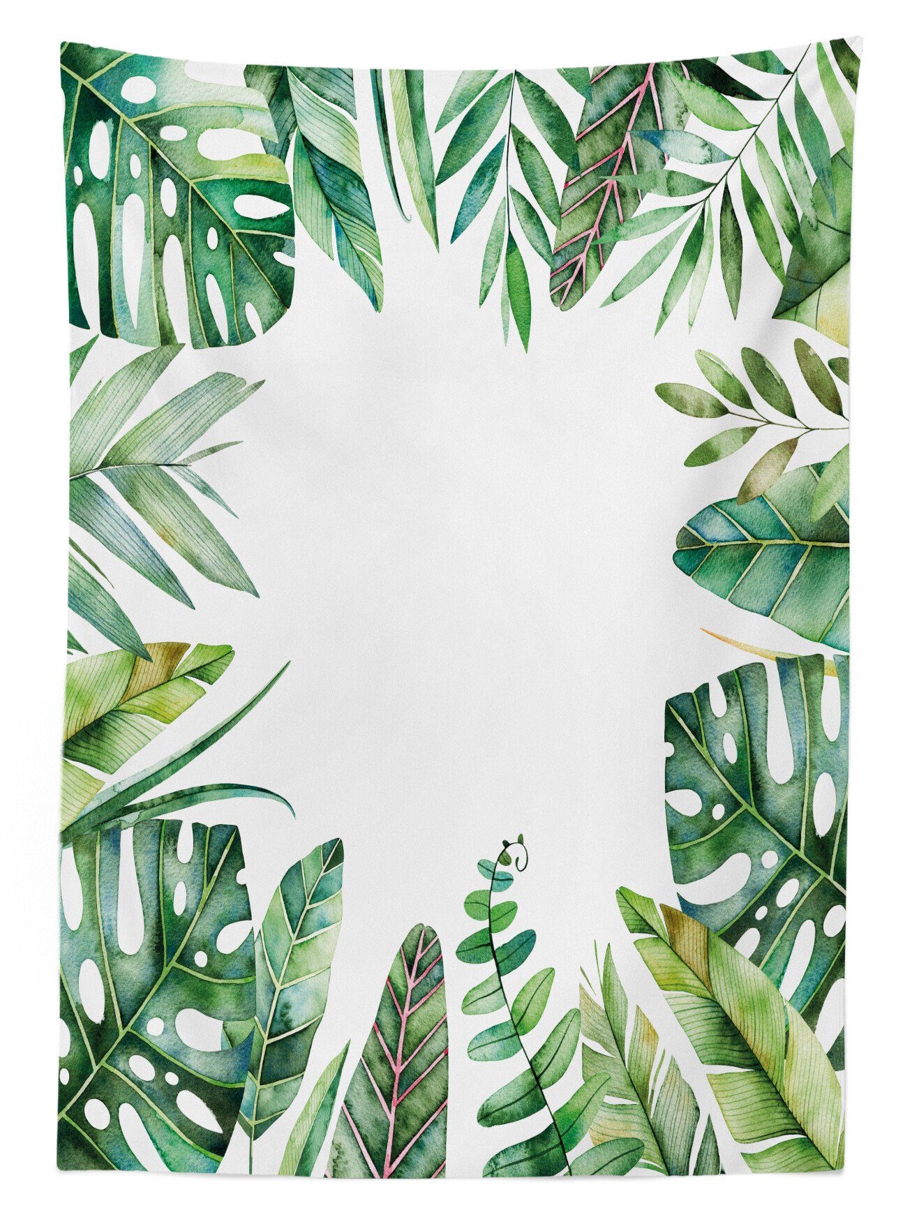 Tischdecke Abakuhaus Pflanze Farbfest Klare Themed Bereich geeignet Waschbar den Farben, Jungle Für Bild Außen