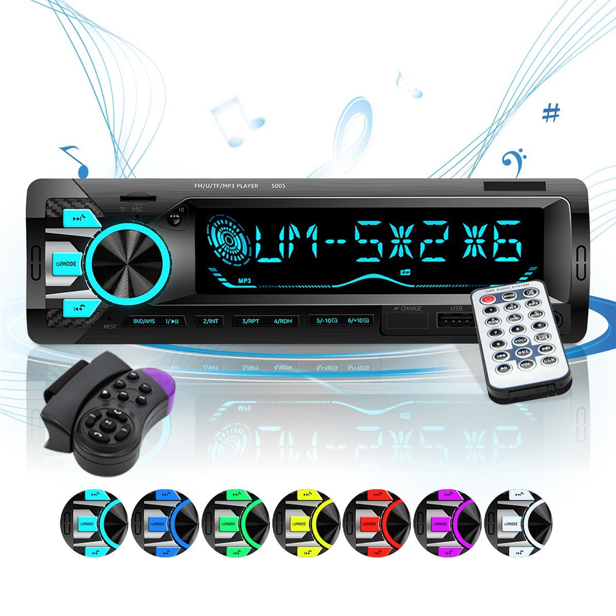 Audiocore AC9720 Autoradio (Radio Bluetooth-Multicolor-Technologie MP3 /  WMA)