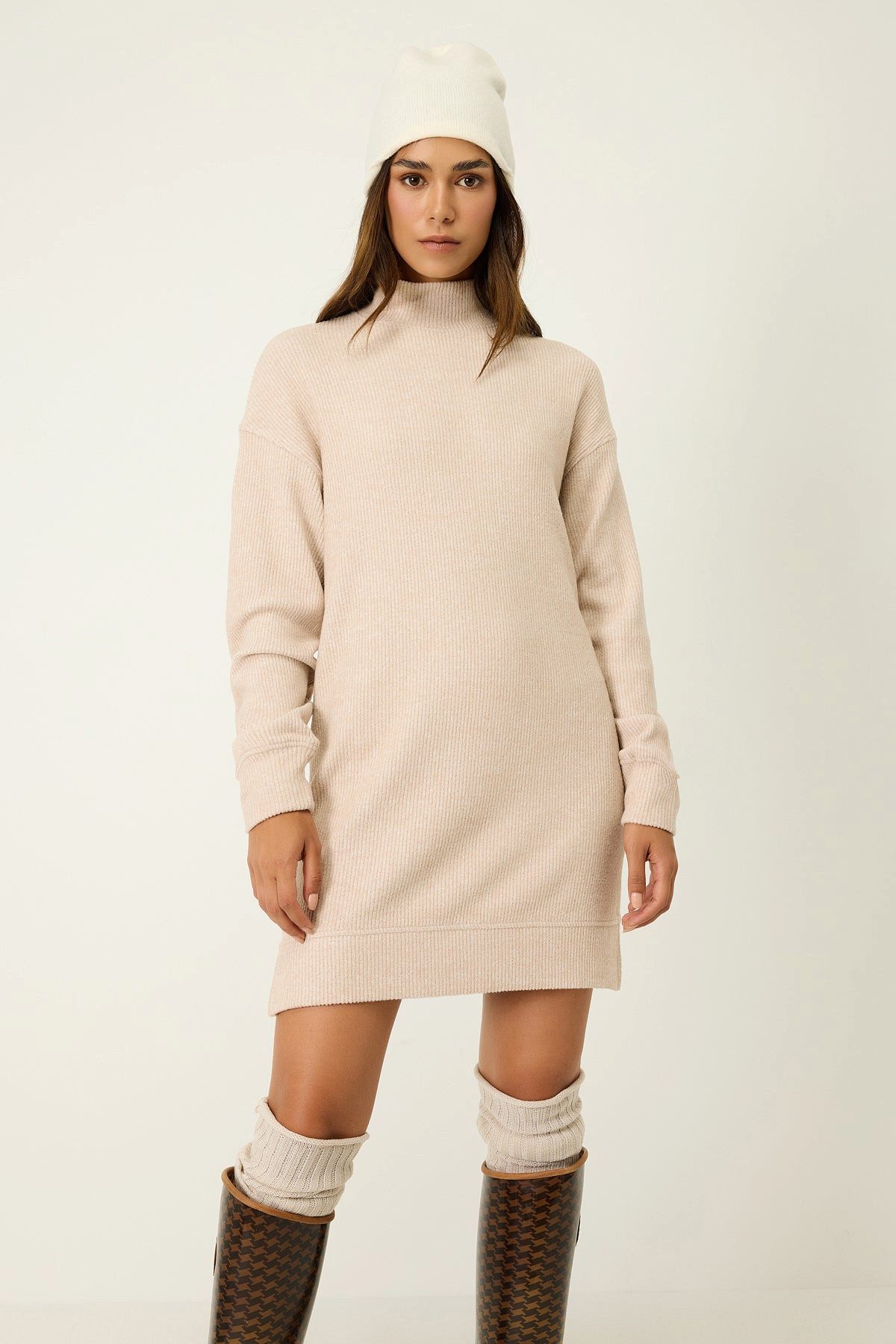 No Matter What Minikleid Kleid mit halbem Rollkragen