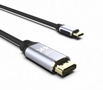 INCA 2m 4K HDMI-Kabel: Brillante Bildübertragung (30 Hz), Typ-C zu HDMI Video-Adapter, 200 cm