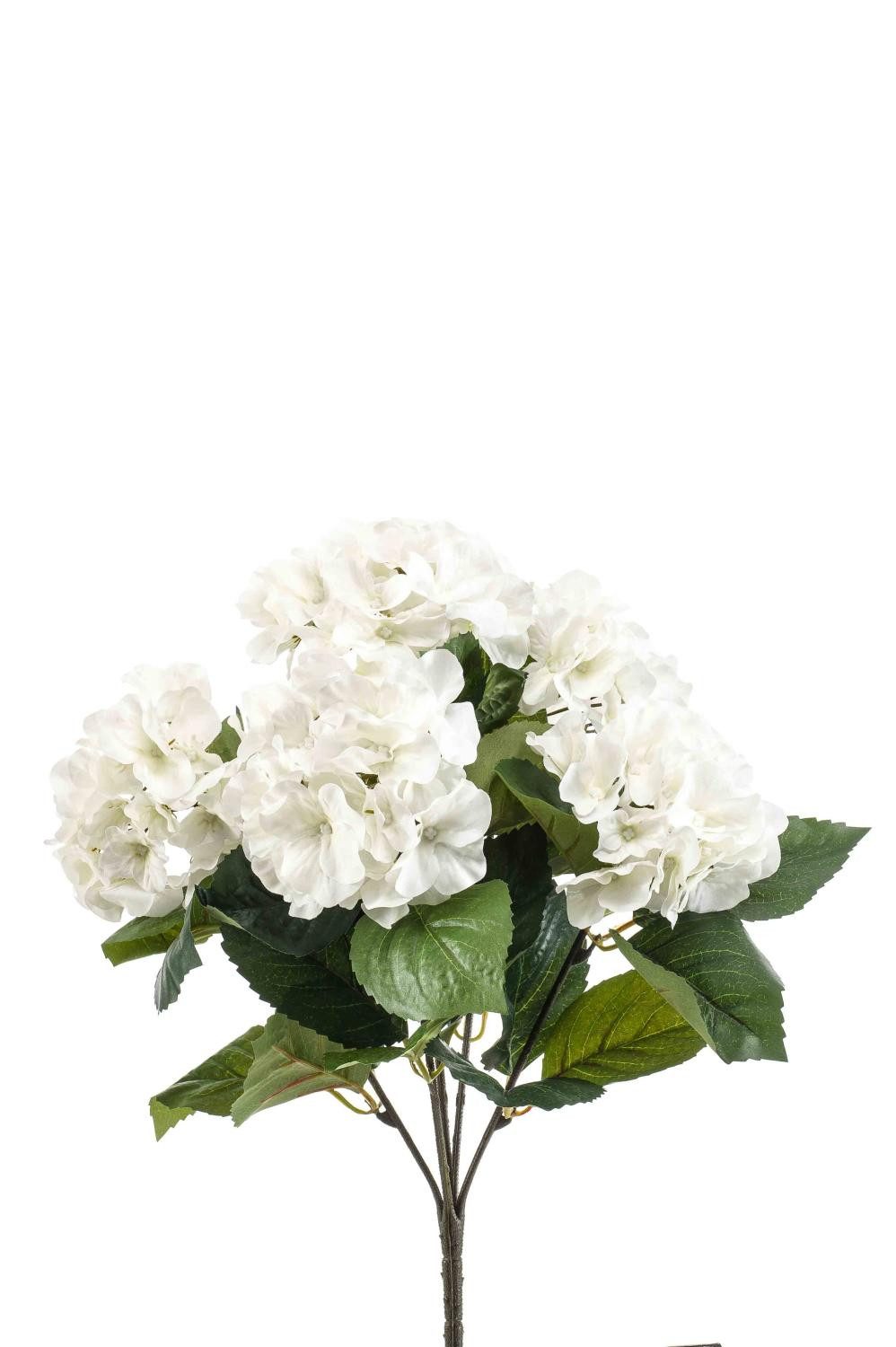 Kunstblume Kunst Hortensie JONE auf Steckstab, Creme, 40cm Hortensie, artplants, Höhe 40.0 cm