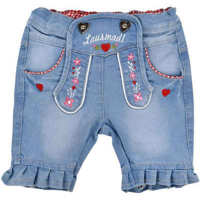 BONDI Trachtenlederhose BONDI Baby Mädchen Jeans Bermuda 'Lausmadl' 86765