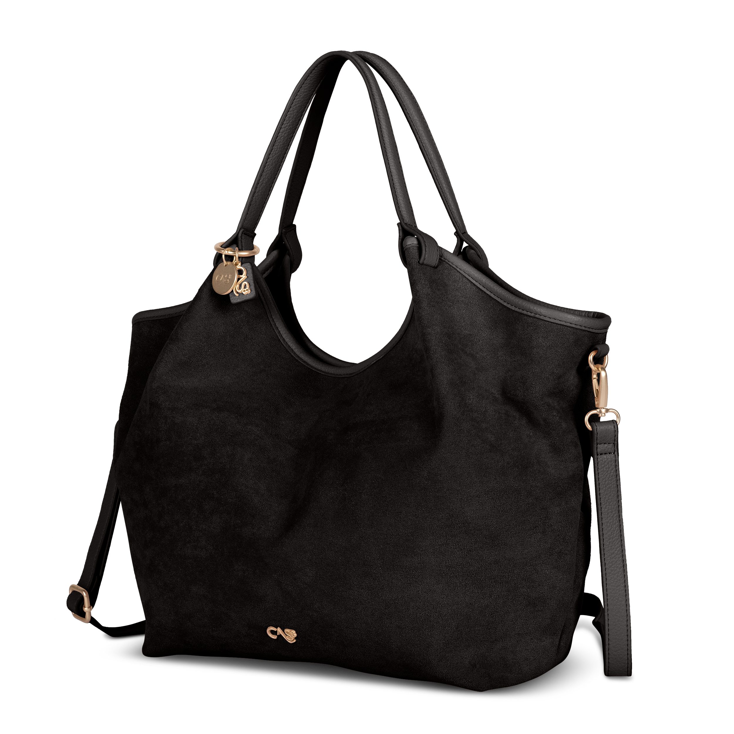Cas8 Shopper Rike 35487 veganer, funktionaler Shopper mit Wildleder-Optik