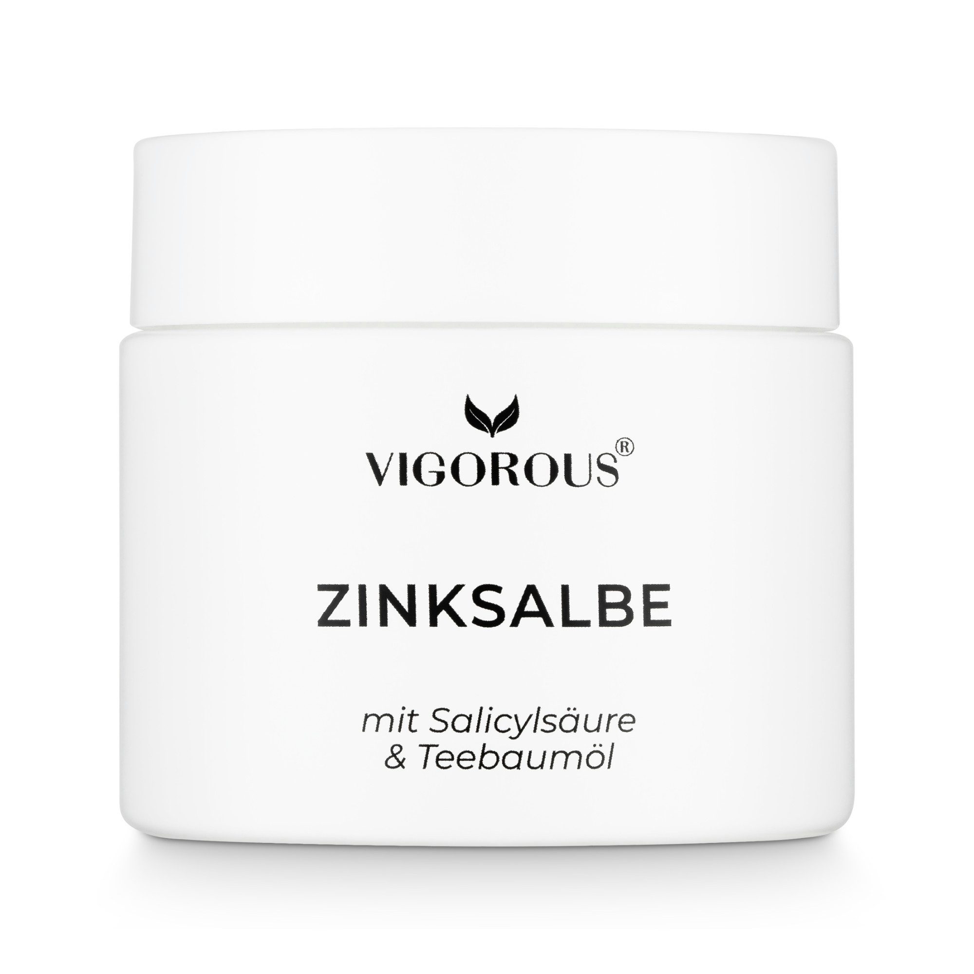Vigorous Cosmetics Gesichtspflege Zinksalbe gegen Pickel, Akne & Unreinheiten Packung, Bis zu 94% reinere Haut nach 15 Tagen, Made in Germany