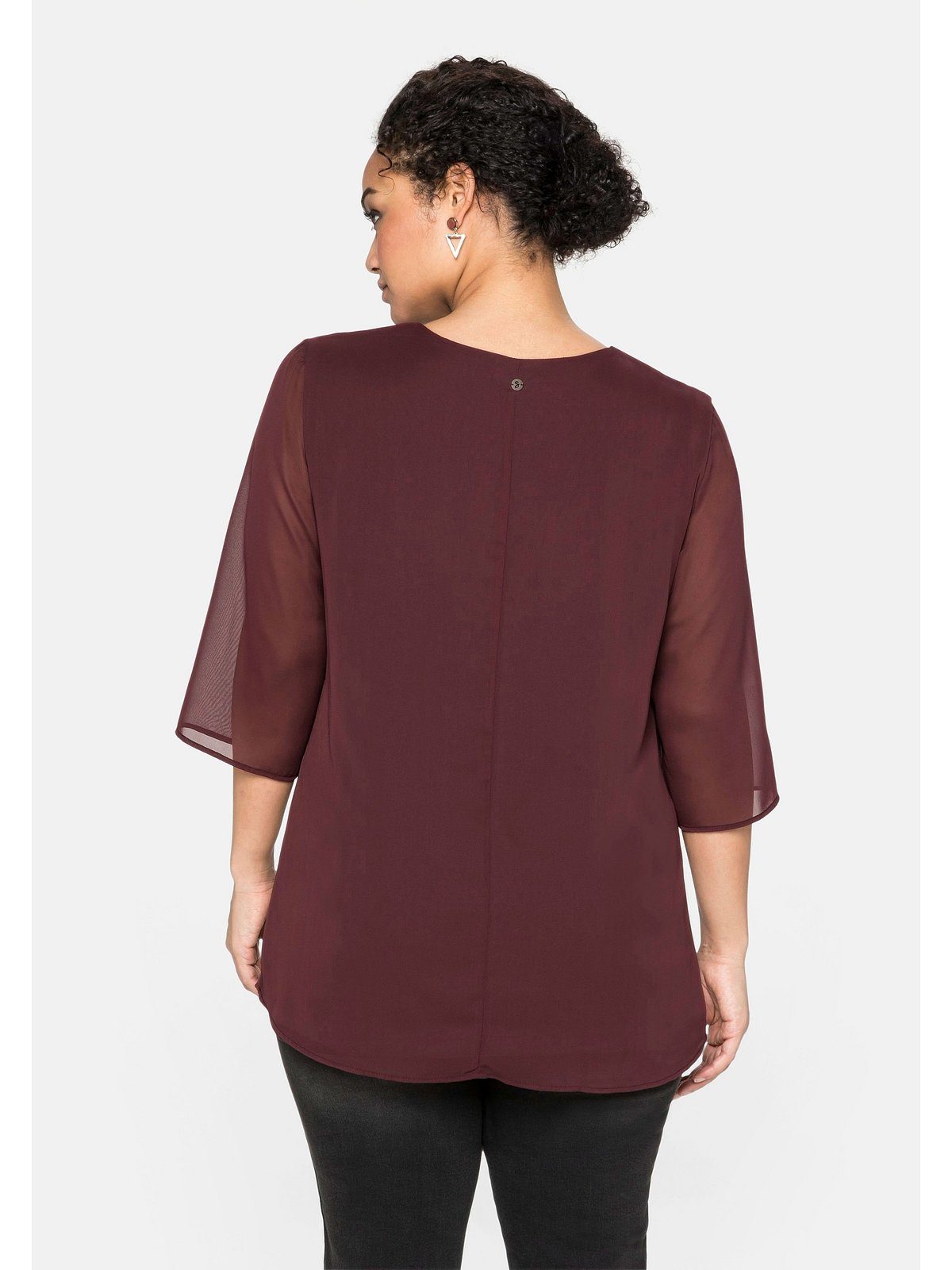 Sheego Tunika Große Größen im Lagenlook, mit Chiffon