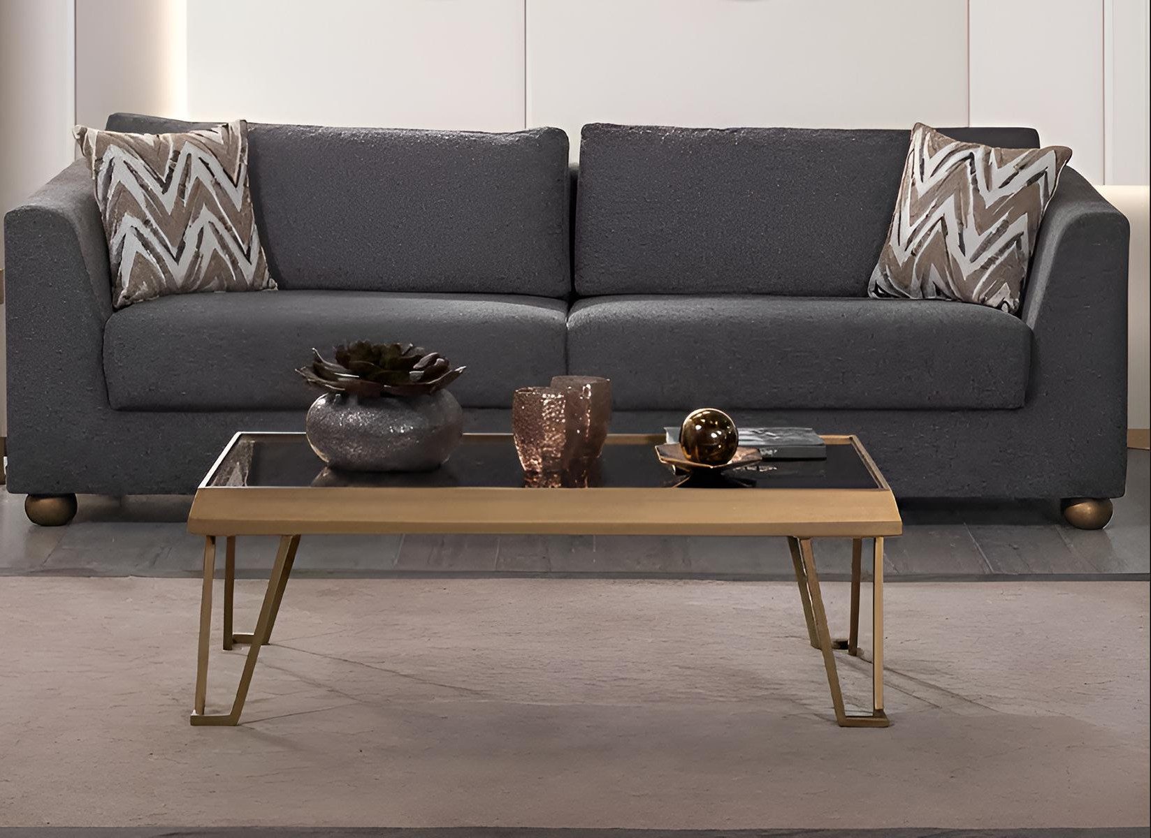 Xlmoebel Couchtisch Goldener Tisch im modernen, minimalistischen Design, Made in Europa