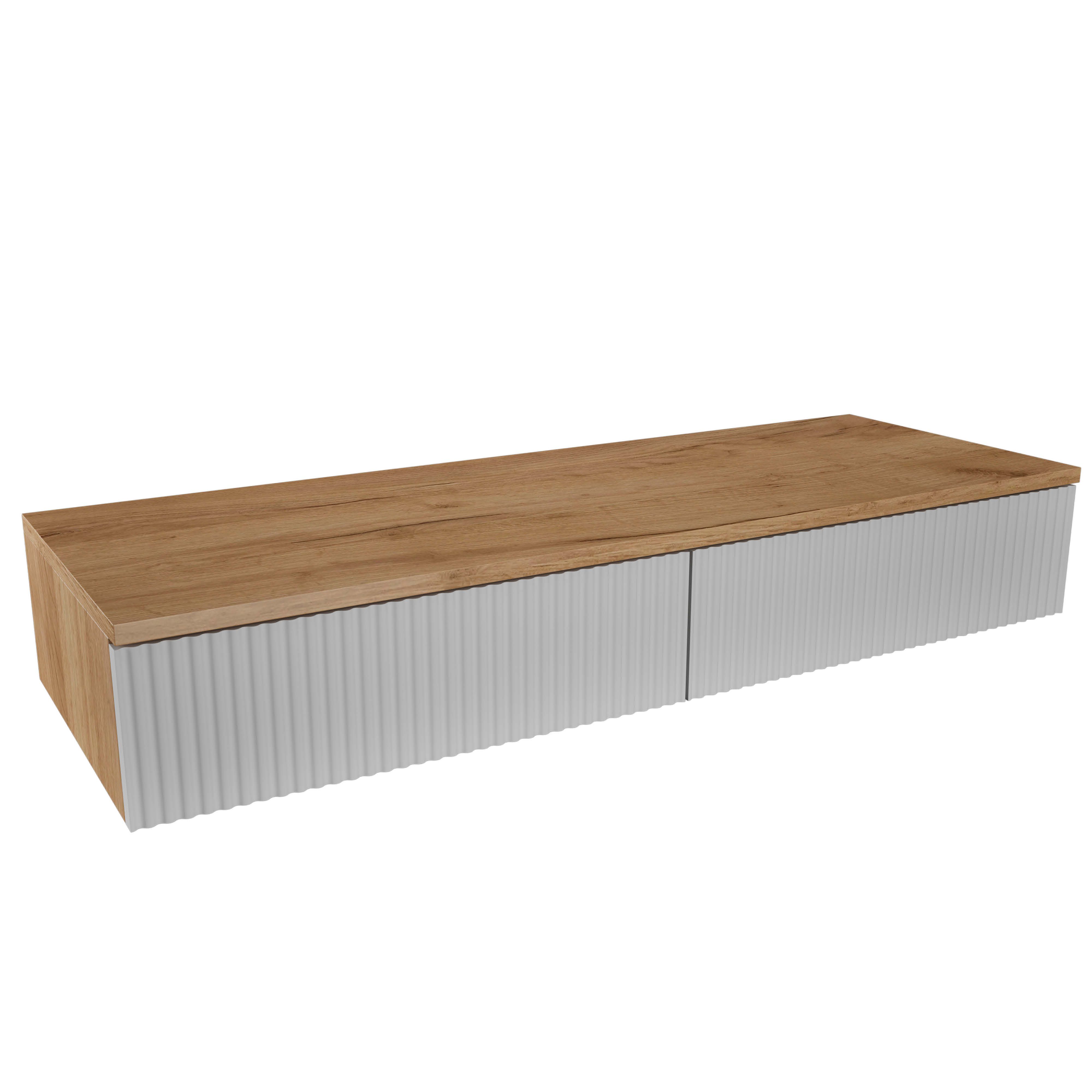 Planetmöbel Konsolentisch AMYRA Flurtisch mit Schublade (Wandmontage, 100 x 16 x 35 cm, 1-St., Gold Eiche - Weiß), Wand-Konsole für Garderobe, Flur und Schminktisch