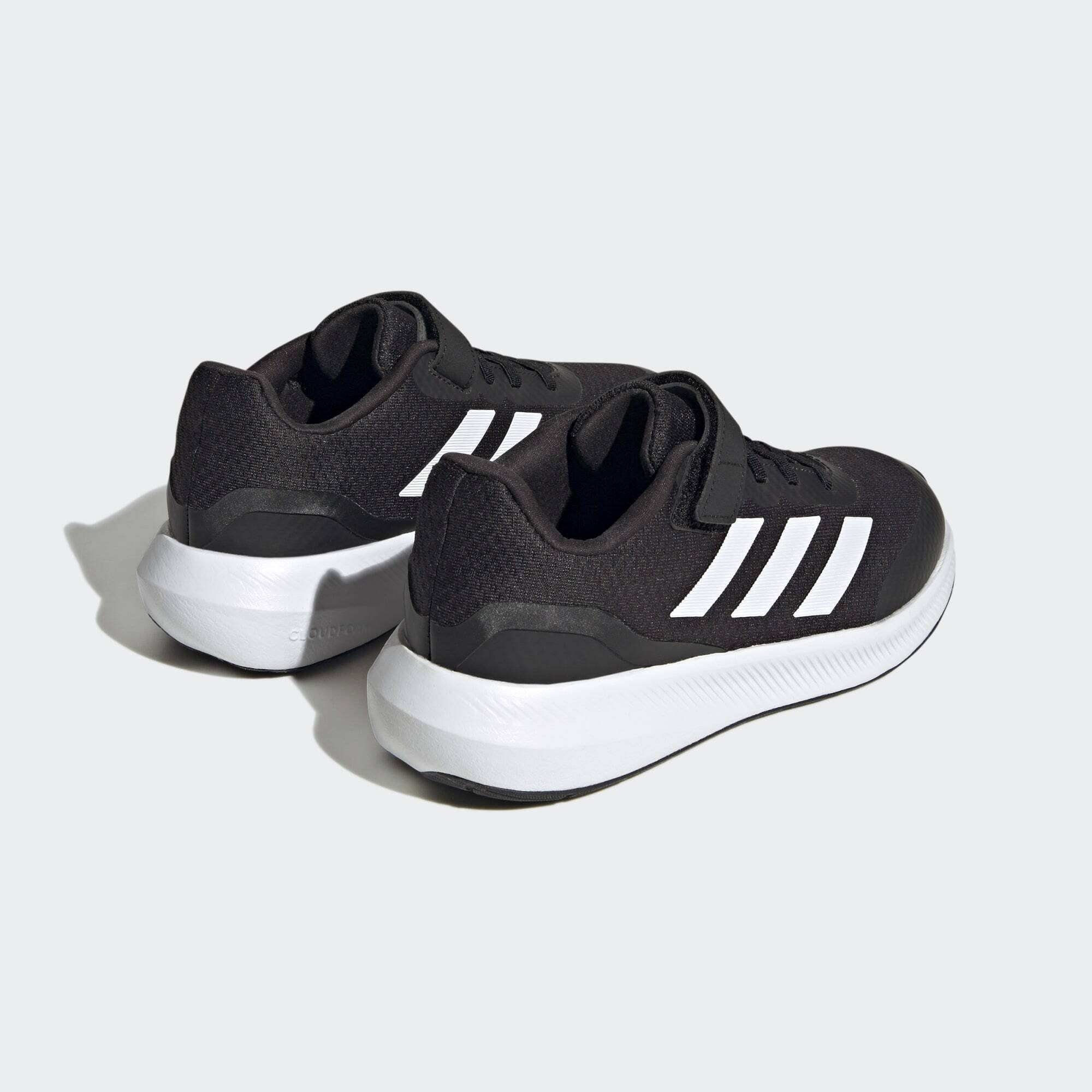 adidas Sportswear RUNFALCON 3.0 ELASTIC Black SCHUH TOP / LACE Core Cloud STRAP Core Sneaker / Black White
