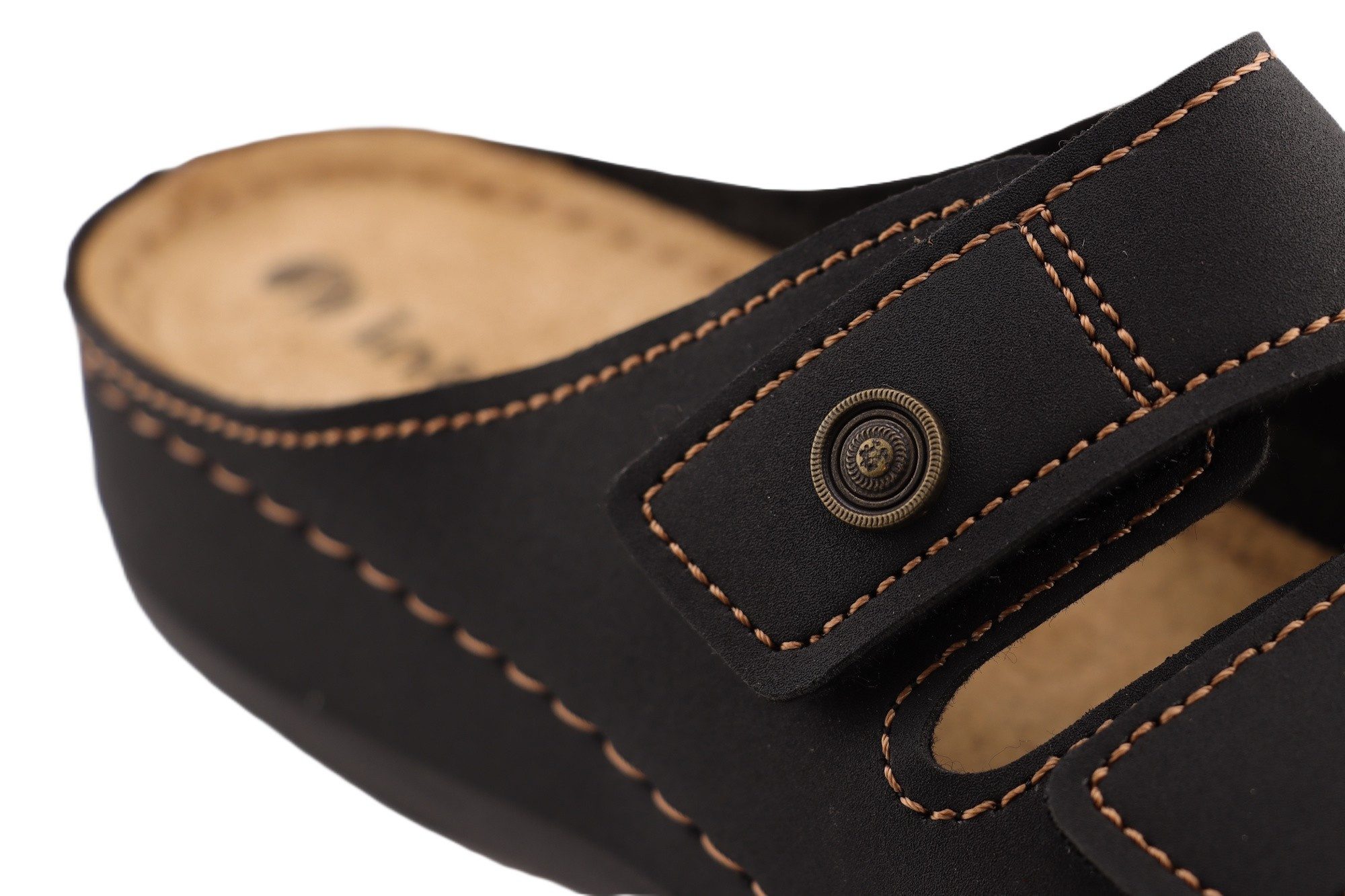 INBLU Klettverschluss Pantolette Hausschuh