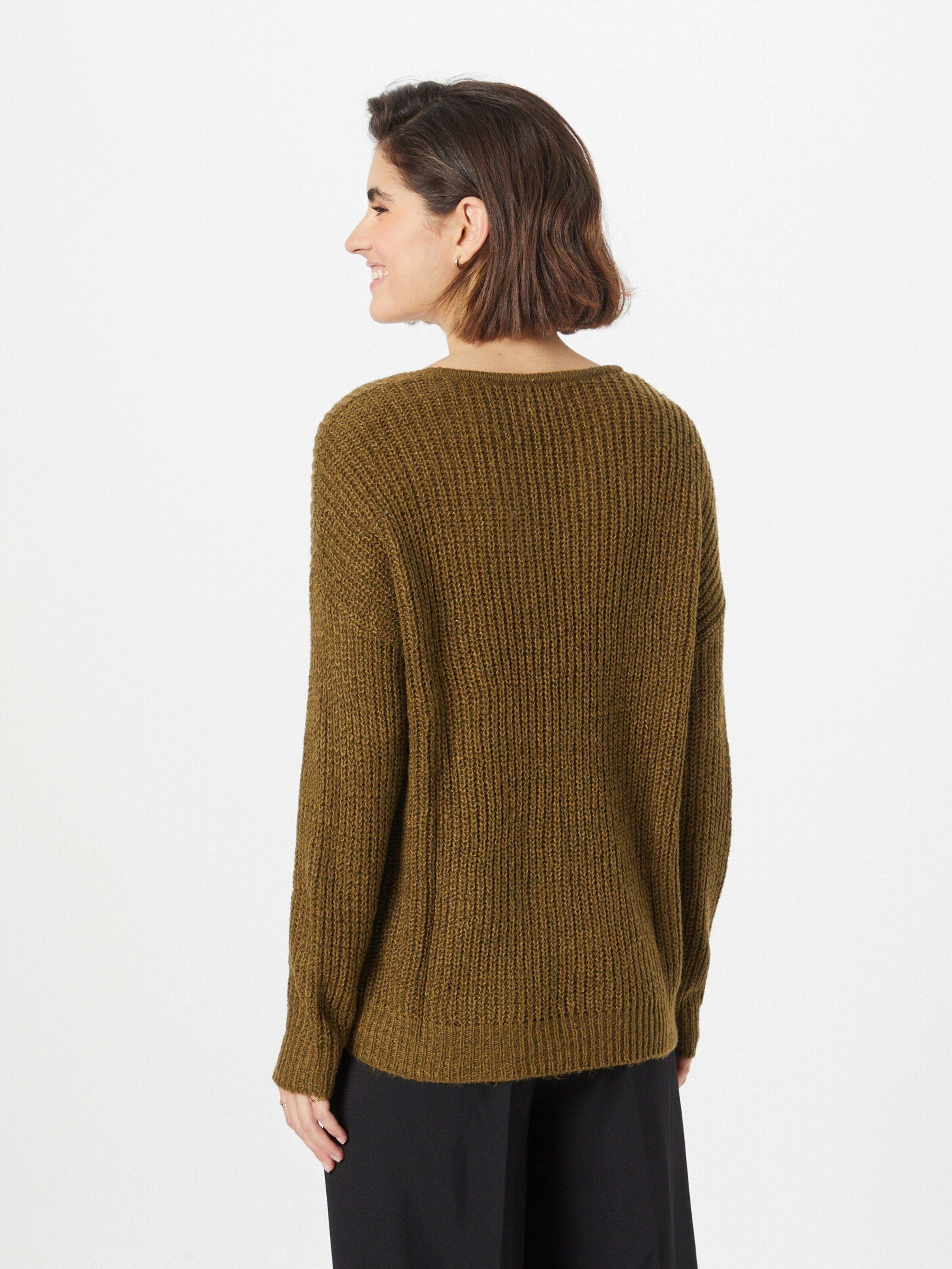 JDY Strickpullover NEW Olive (1-tlg) Plain/ohne Dark MEGAN Details