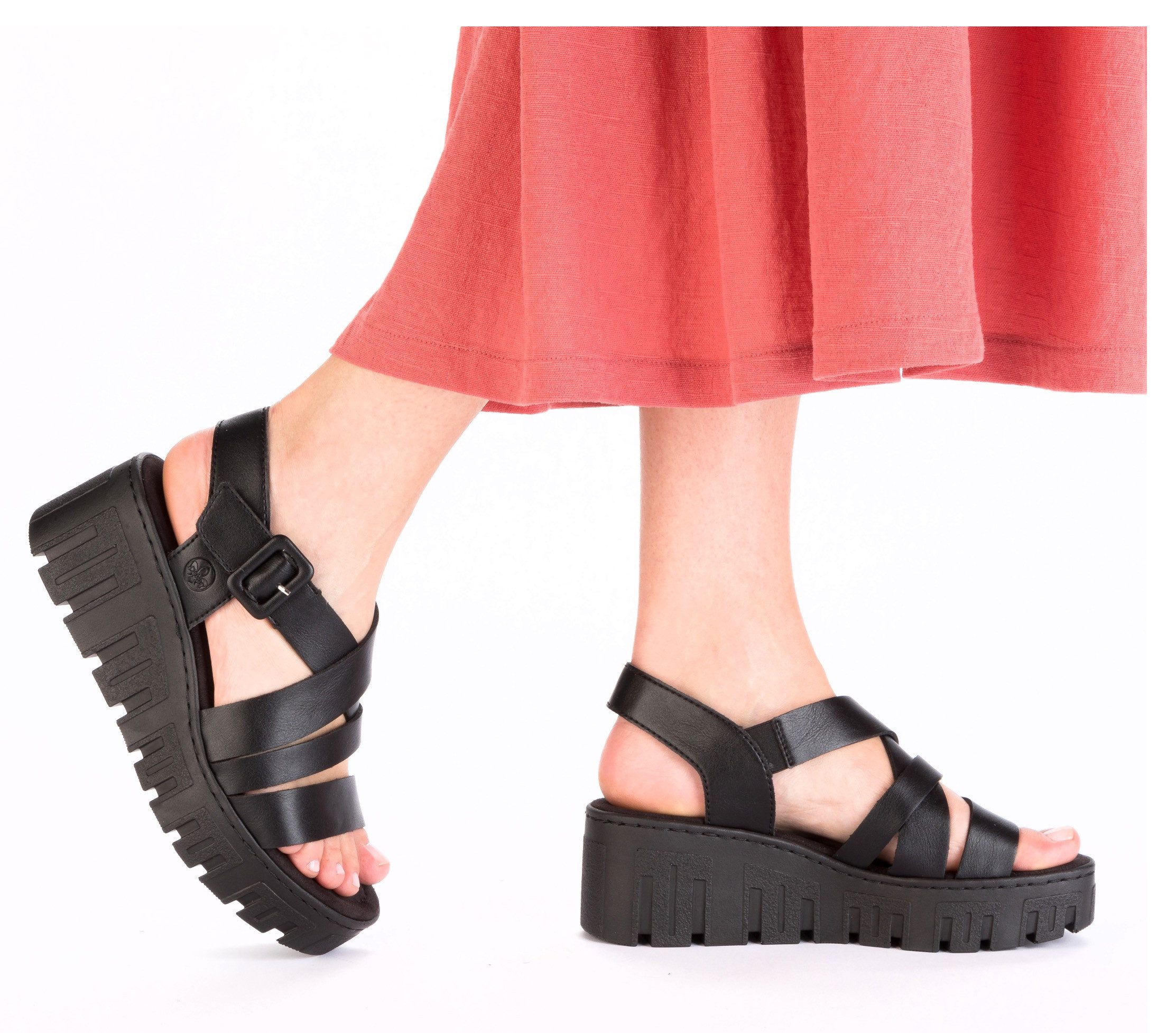 Rieker Plateausandaletten Sommerschuh, Keilsandalette mit Klettverschluss günstig online kaufen