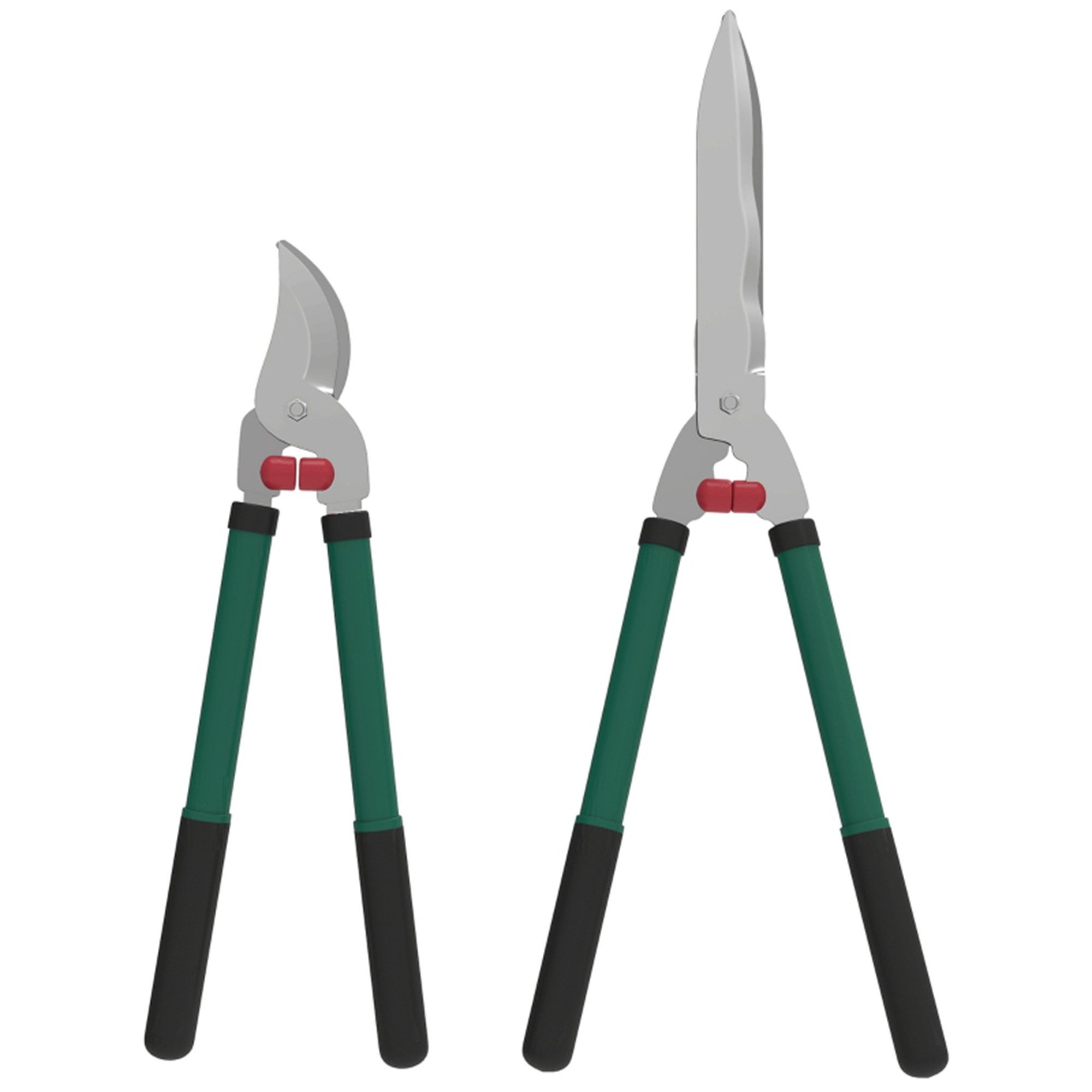 MC Star Gartenschere Set 2-teilig Messerlänge 40 cm Astschere, (mit antihaftbeschichtete Metallklingen, 51 cm Gartenschere zum Schneiden von Hecken und Ästen, 2-tlg)
