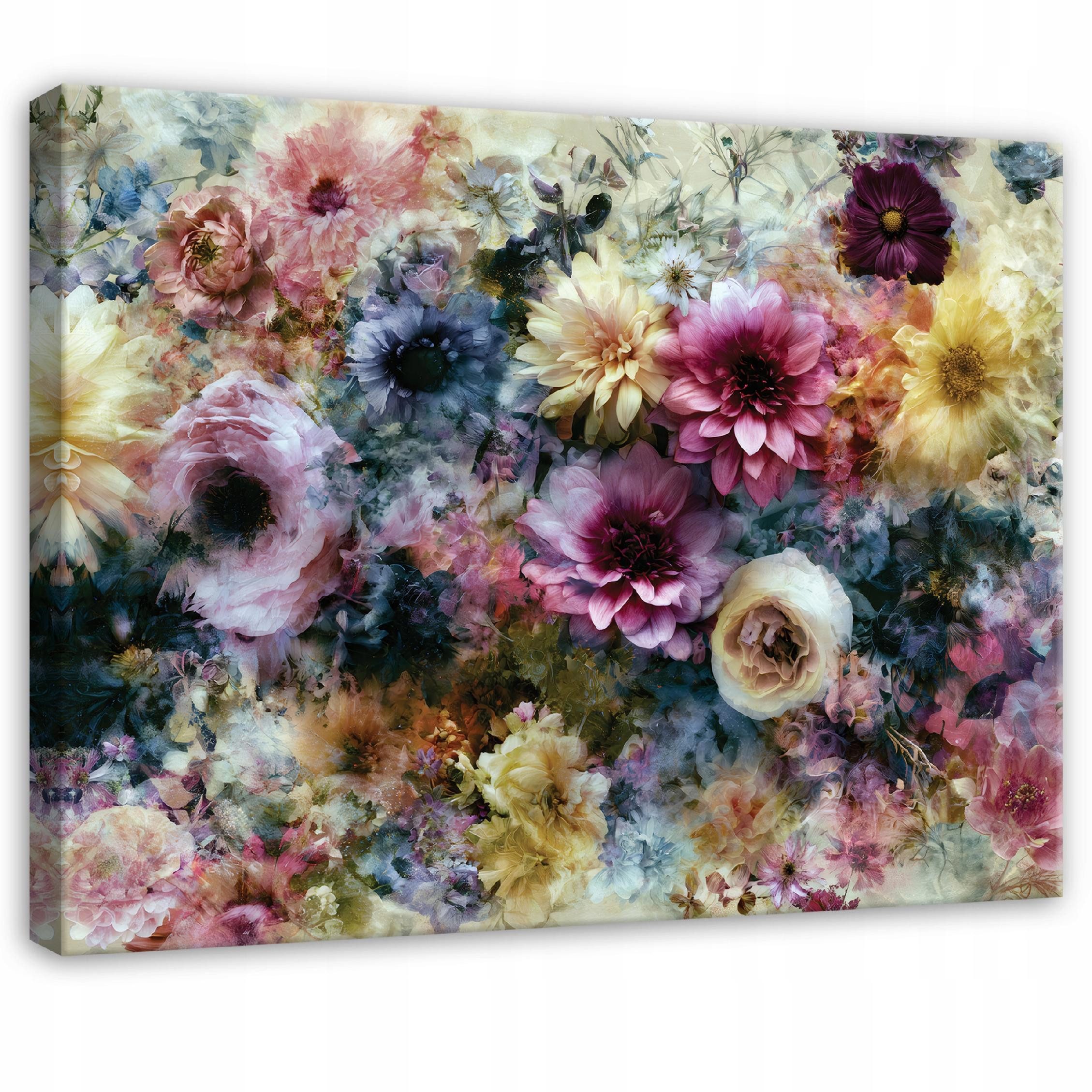 Wallarena Leinwandbild Blumen UV-beständig fertig aufgespannt Wohnzimmer 120x80 cm, Blumen, 40 x 30 cm