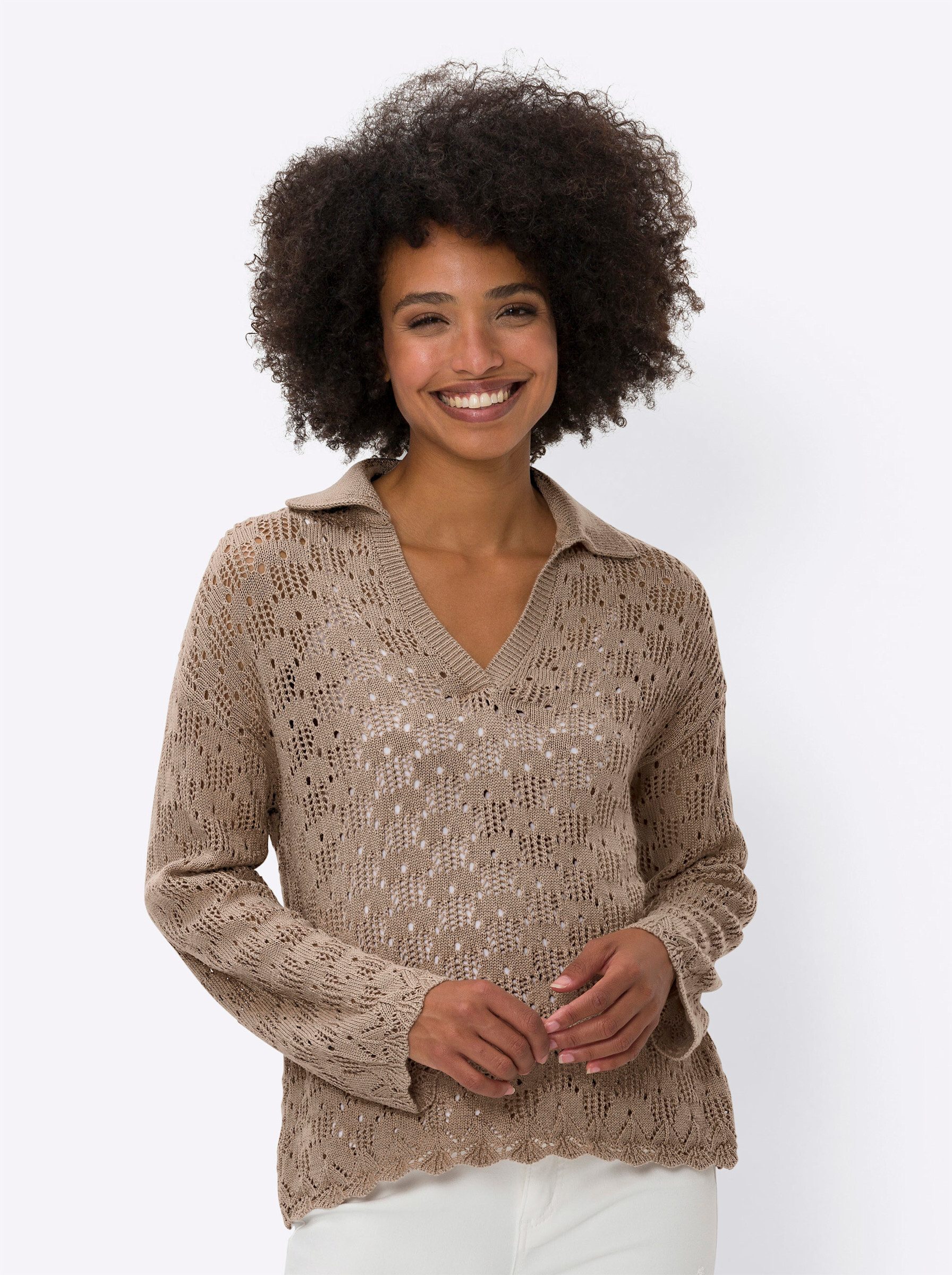 heine Strickpullover Ajourpullover . günstig online kaufen