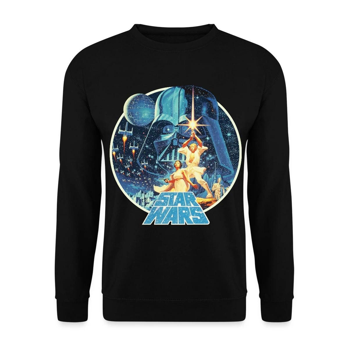 Spreadshirt Sweatshirt Star Wars Galaxie Mit Ikonischen Charakteren Unisex Pullover (1-tlg)
