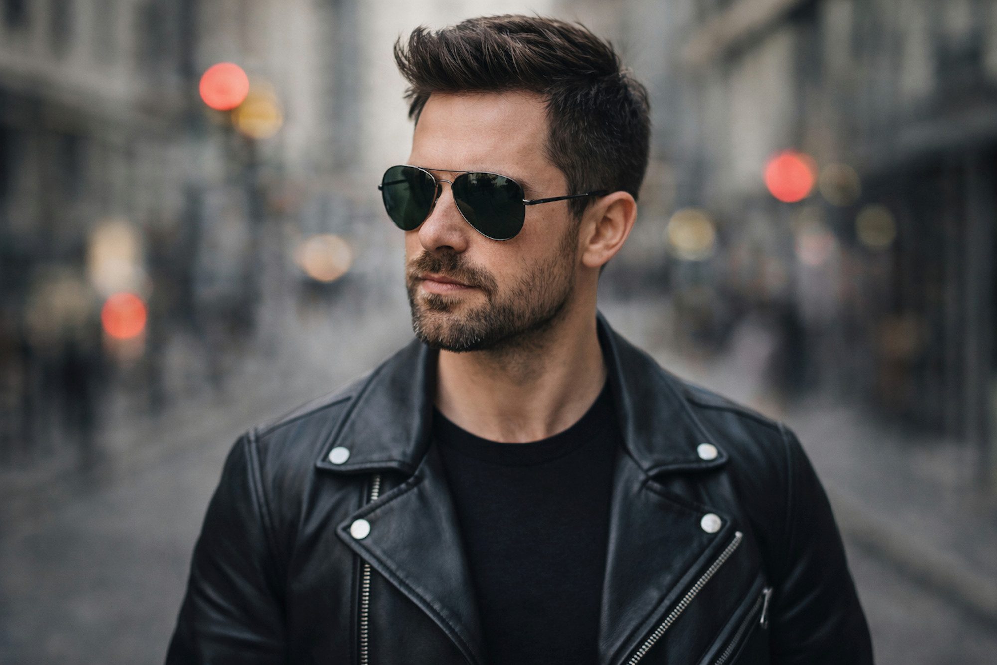 Ella Jonte Pilotenbrille Vintage schwarz mit polarisierenden Gläsern grau oder grün, UV400