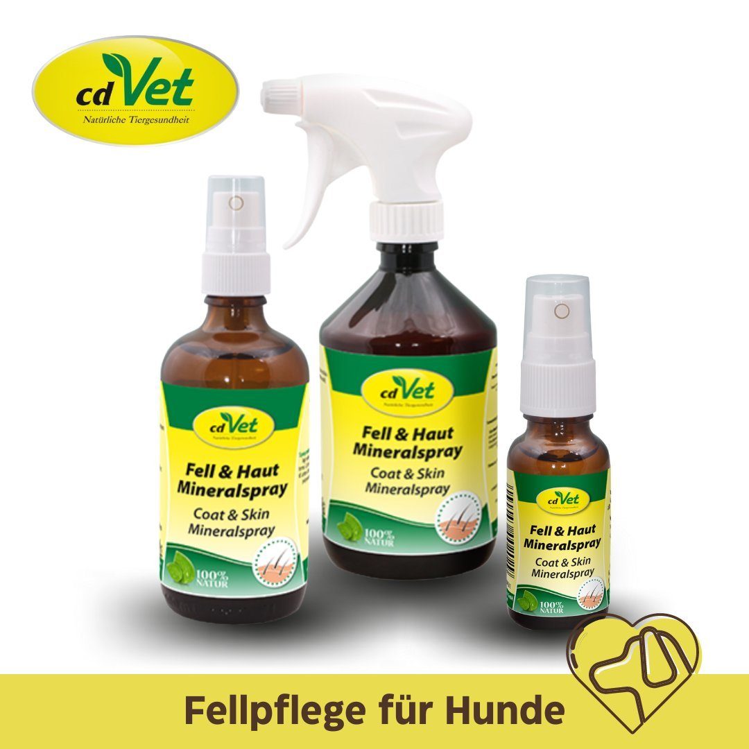 cdVet Fellpflege cdVet Fell & Haut Mineralspray, 20 ml, Aufgrund des enthaltenen Teebaumöls nicht bei Katzen anwenden!