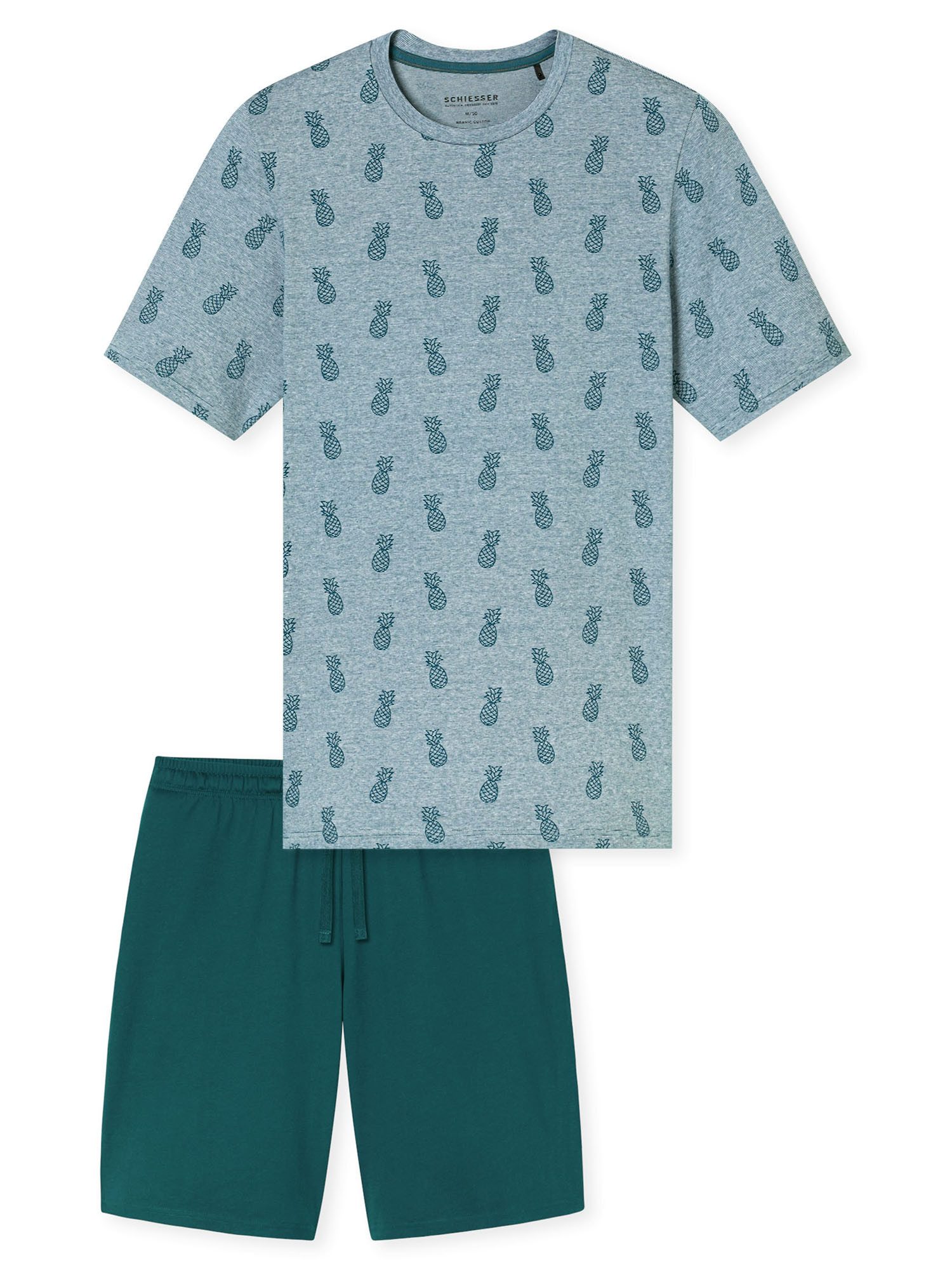 Schiesser Pyjama 955 (2 tlg) Schlafanzug, Pyjama Set, Nachtwäsche