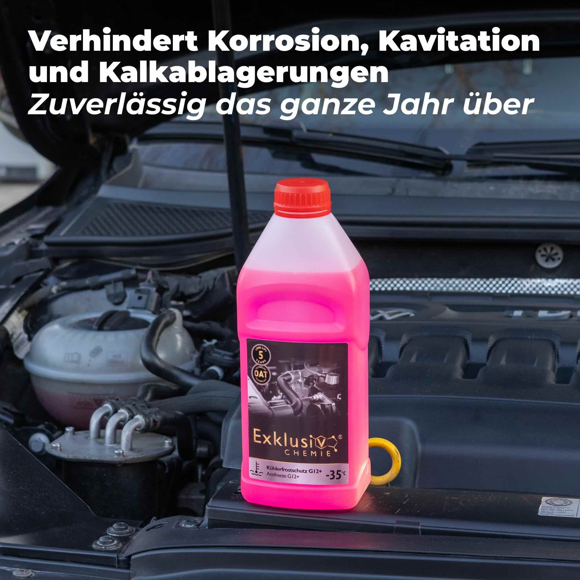 Exklusiv Chemie GmbH Kühlerfrostschutz G12+ Kühlerfrostschutz, bis -35 °C, 1 l, Gebrauchsfertig – Bild 5 von 5