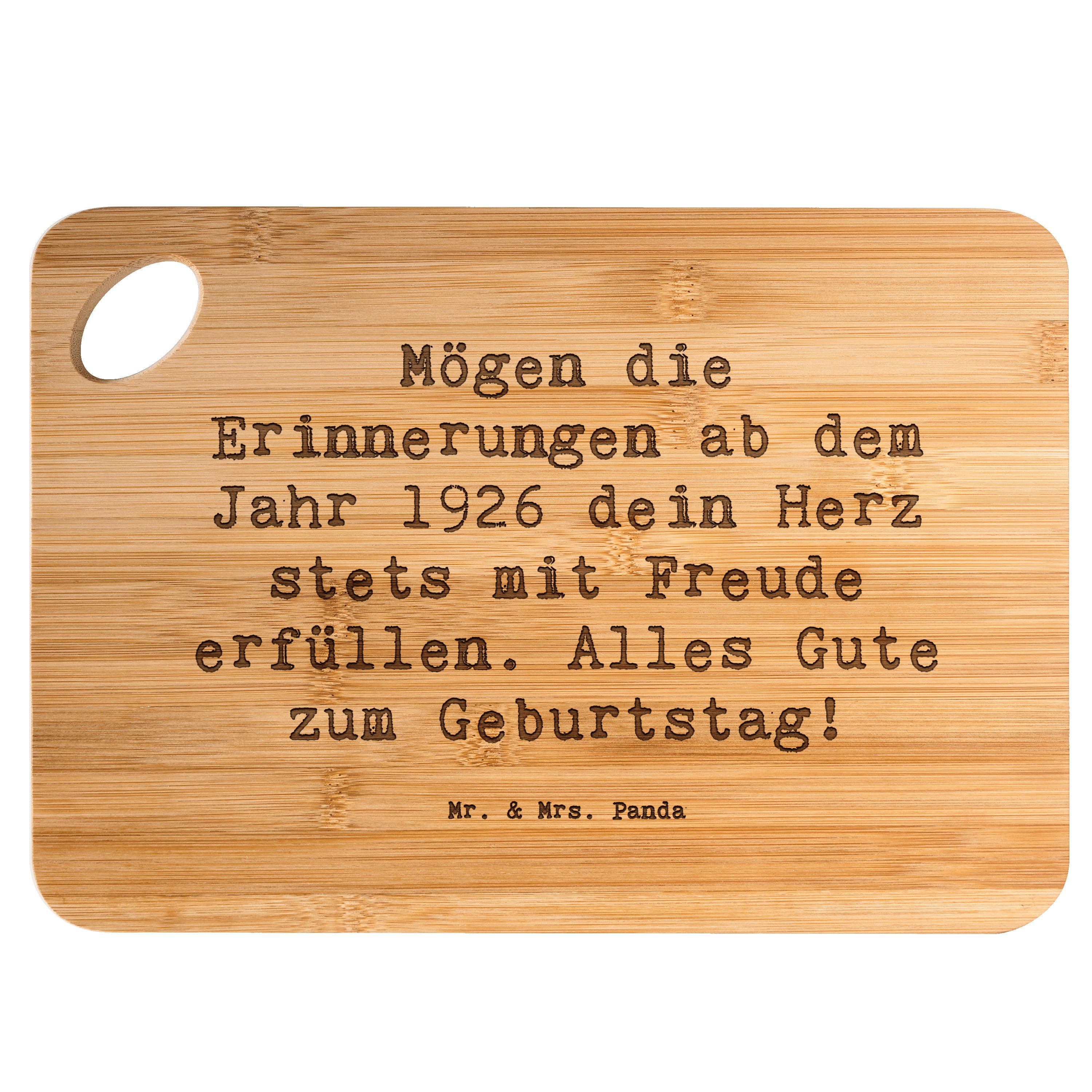 Mr. & Mrs. Panda Servierbrett Spruch 1926 Geburtstag Transparent