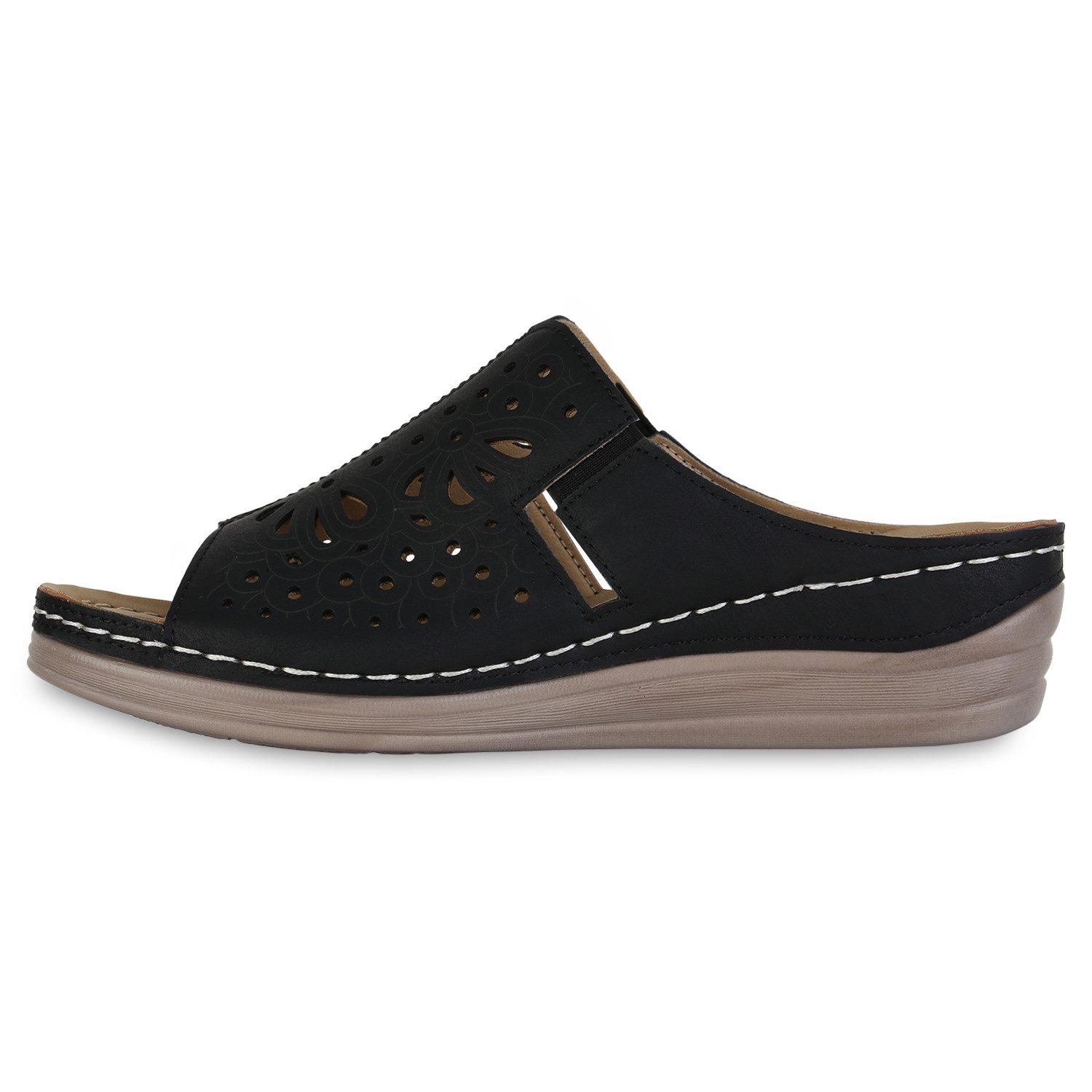 VAN HILL 841607 Sandale Damen Komfort Sandalen Bequeme Cut-outs Freizeit Ke günstig online kaufen