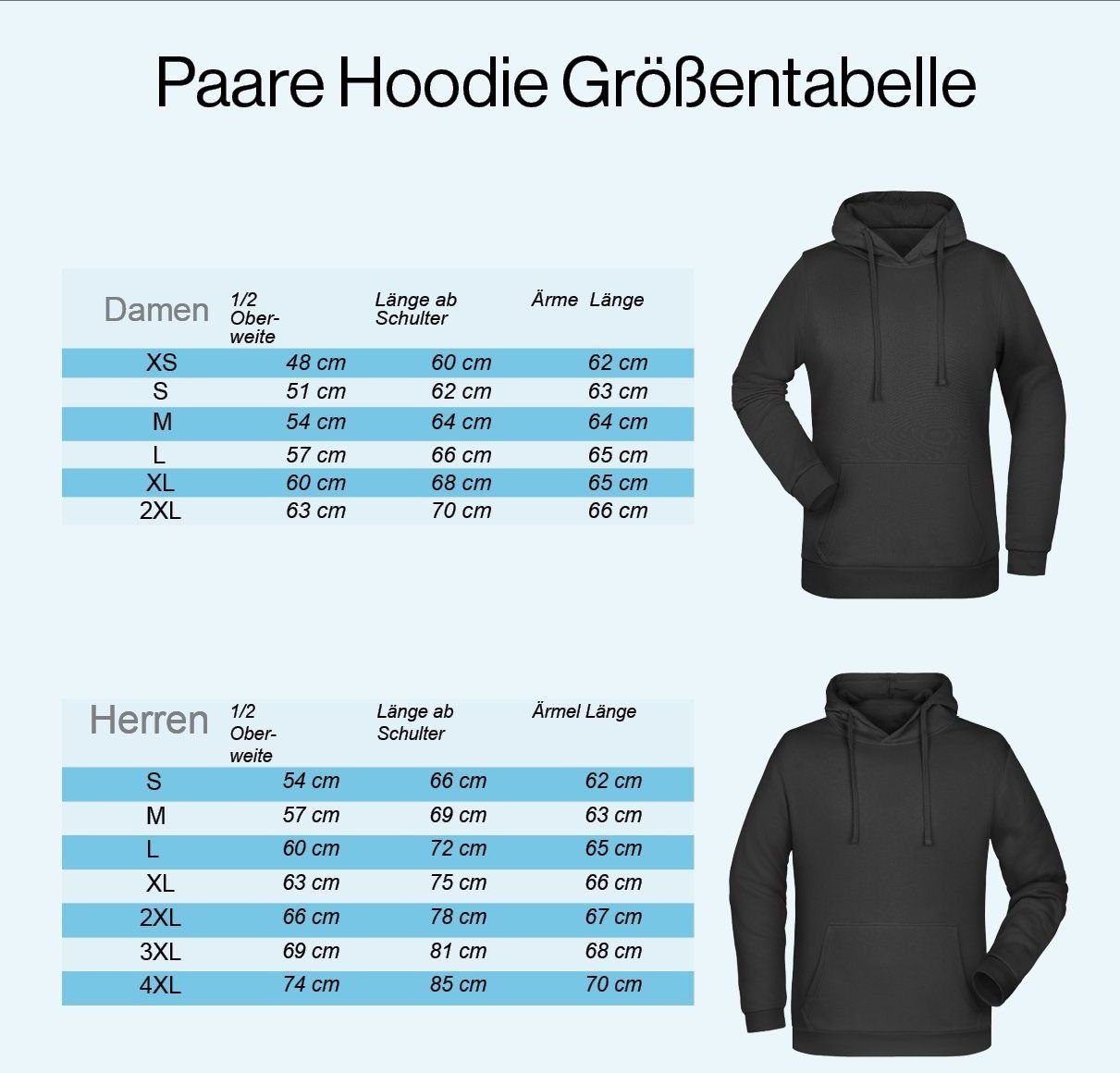 Couples Shop Kapuzenpullover KING & QUEEN Hoodie Pullover für Paare mit modischem Print