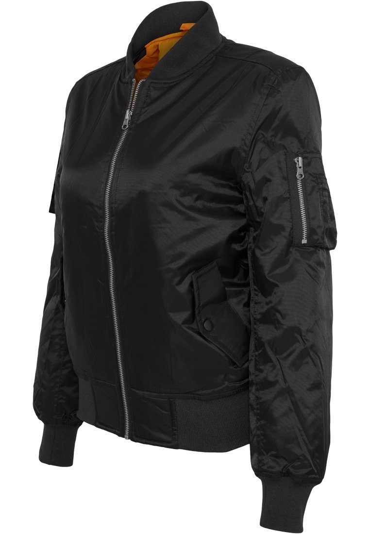Jacket Ladies Outdoorjacke (1-St) black Basic URBAN Bomber CLASSICS