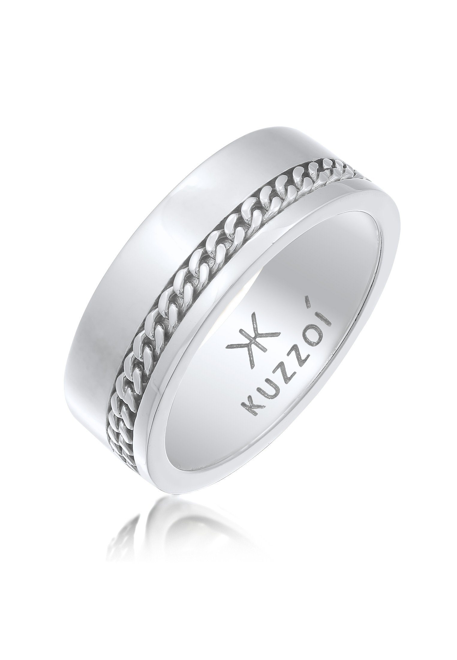 Kuzzoi Silberring Herren Bandring Chunky Chain 925 Silber günstig online kaufen