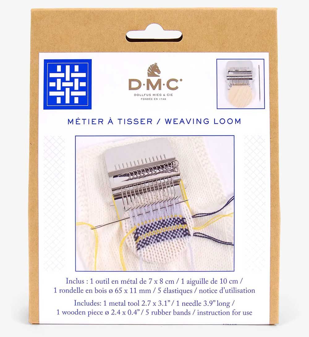 DMC Kreativset DMC Mini Webrahmen (14 Haken, 11 cm) für stilvolle Flicken, (embroidery kit by Marussia)