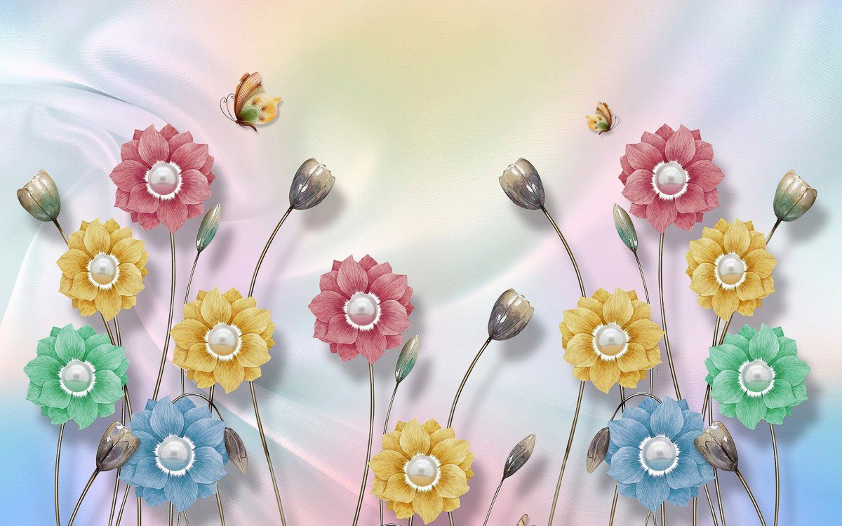 Muster Papermoon Blumen mit Fototapete