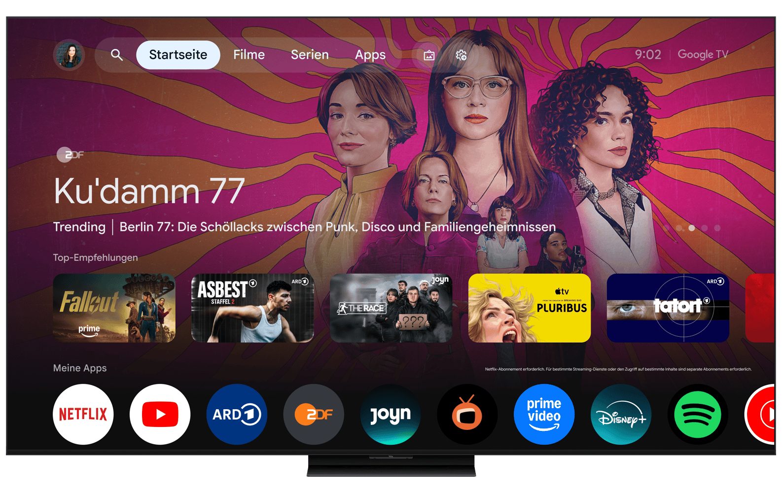 TCL 85A400UX1 QLED Mini LED-Fernseher (85 Zoll, 4K Ultra HD)
