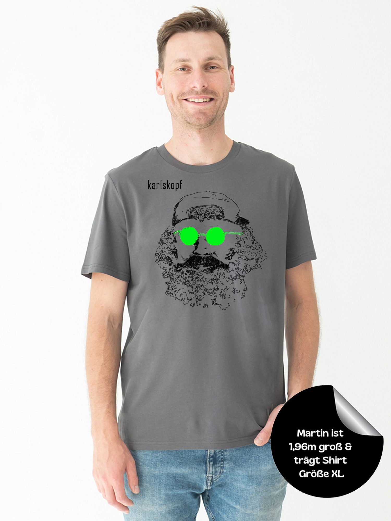 karlskopf Print-Shirt Rundhalsshirt Basic SKATER