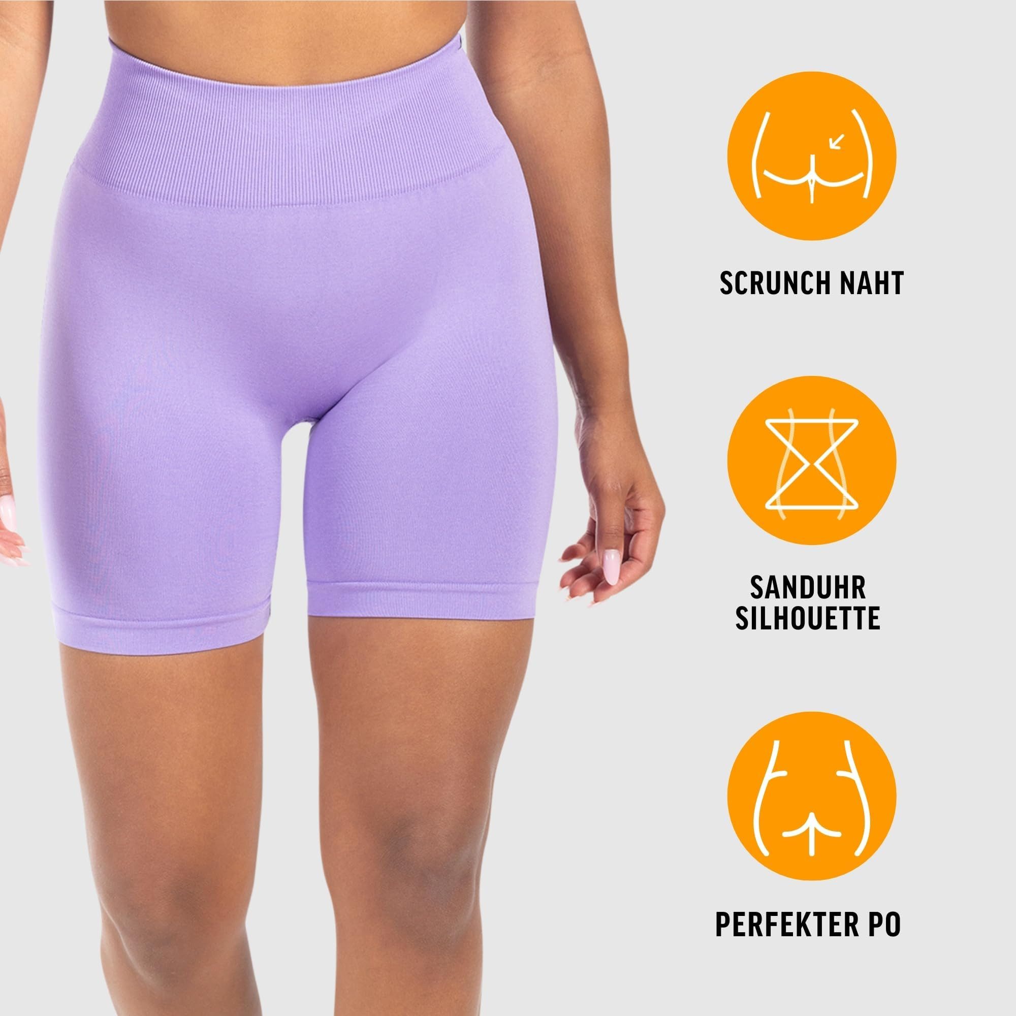 Smilodox Shorts Amaze Scrunch, Blickdichte Radlerhose mit Unsichtbarer Scru günstig online kaufen